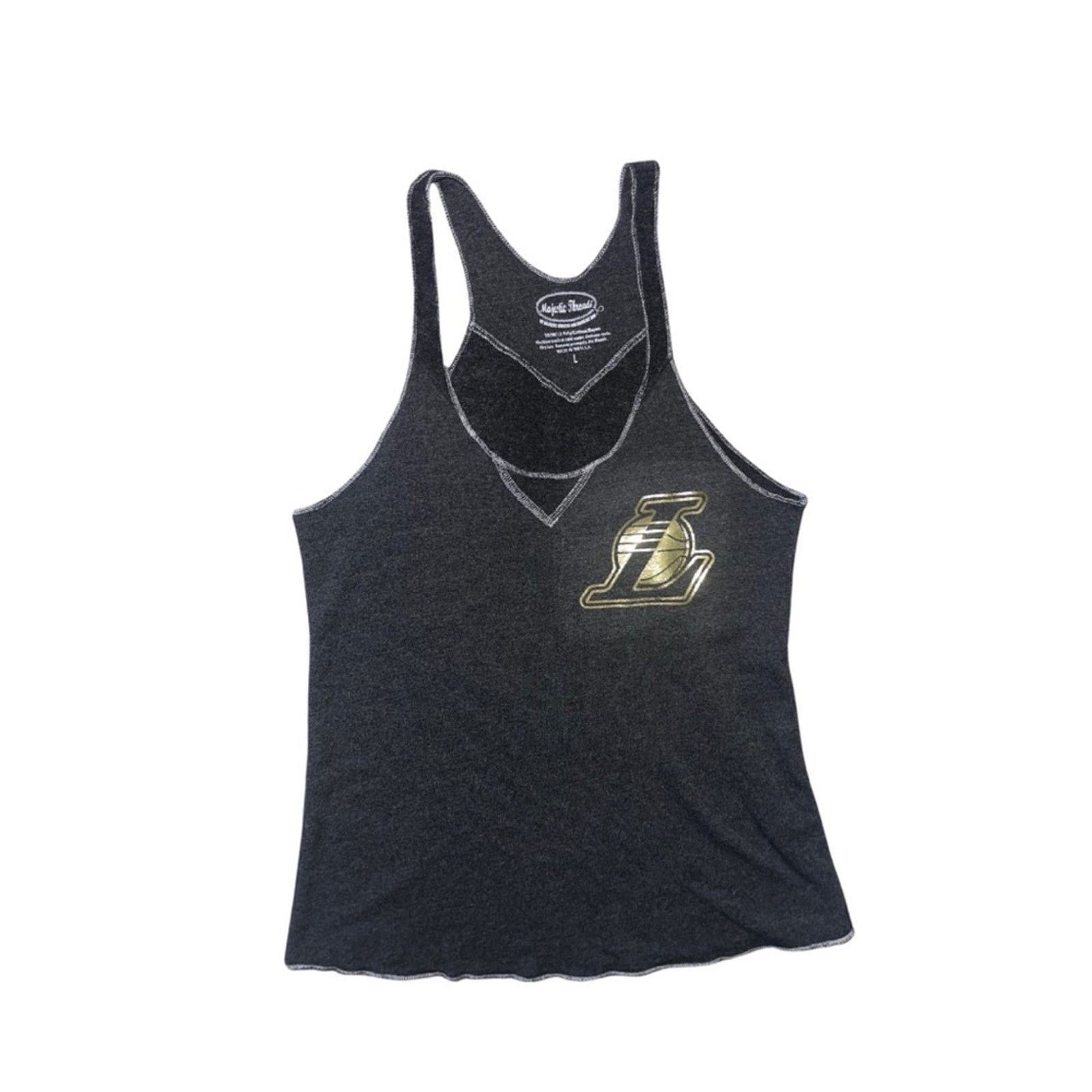 NBA Los Angeles Lakers Majestic Threads v-neck tank top NWT Size L / US 10 / IT 46 - 1 Thumbnail
