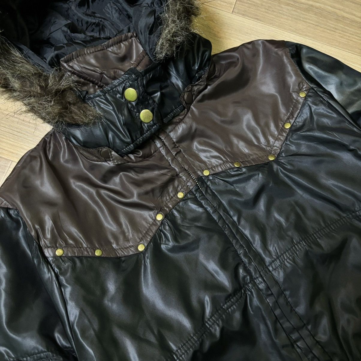 14th Addiction × If Six Was Nine × Le Grande Bleu (L.G.B.) CornFlake Ifsixwasnine LGB Style fur jacket Vtg Y2K japan Size US M / EU 48-50 / 2 - 8 Thumbnail
