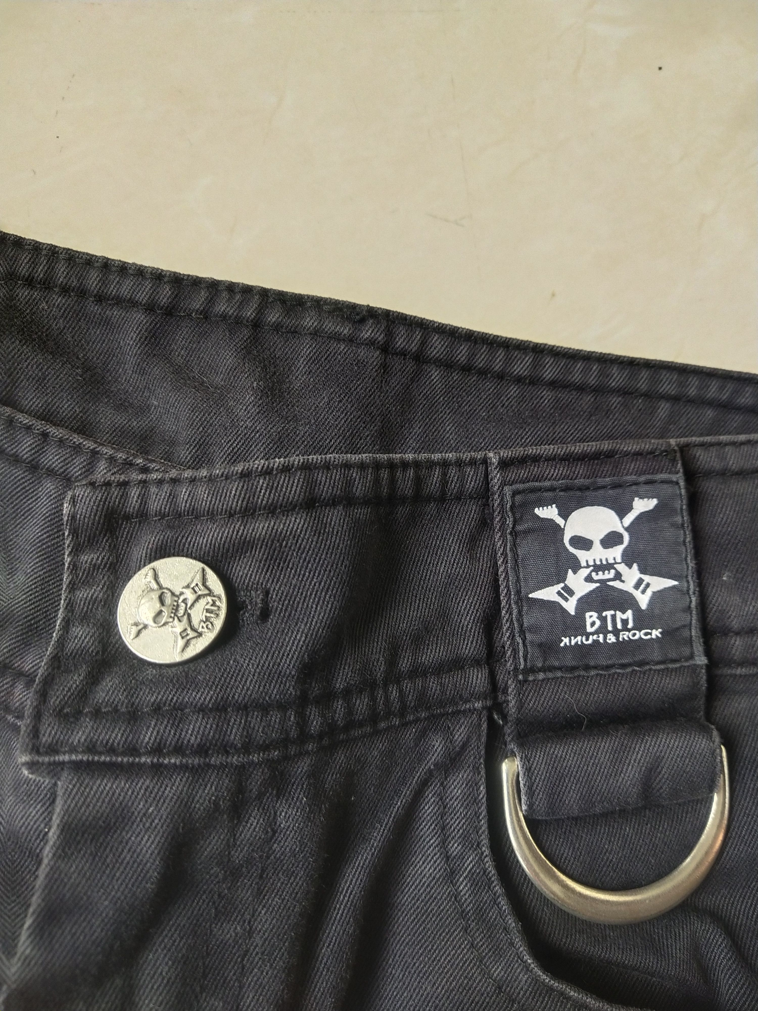 If Six Was Nine BTM Punk & Rock Black Pants – Zipper & Graphic Detail Size US 31 - 3 Thumbnail