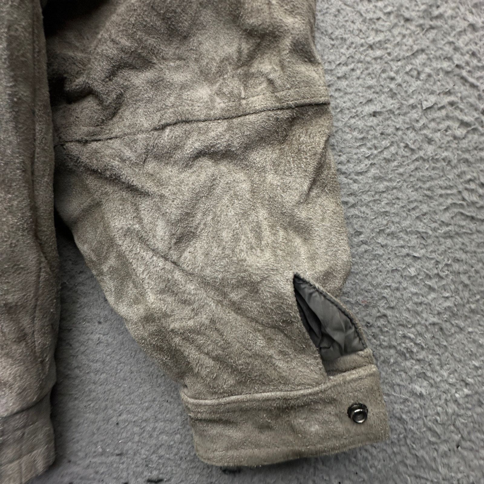 Other VTG Bermans Suede Leather Bomber Jacket Men Large Gray Lined Size US L / EU 52-54 / 3 - 8 Thumbnail