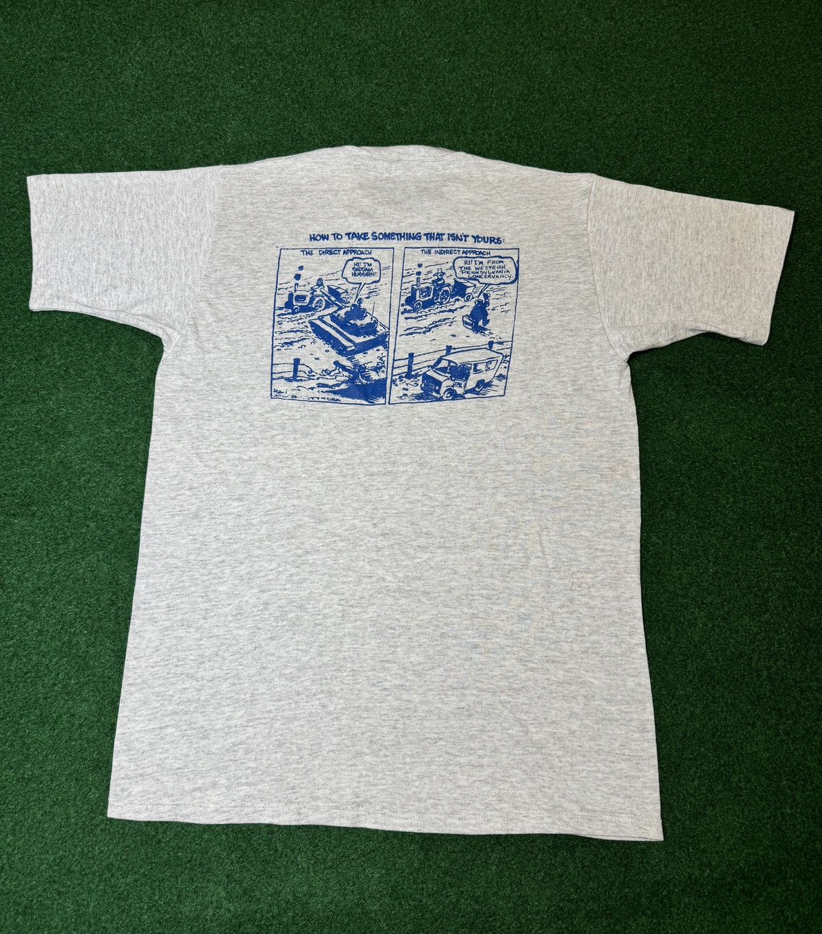 Vintage Vtg 90s Politics President PA Conservancy Saddam Tee Size US M / EU 48-50 / 2 - 2 Thumbnail