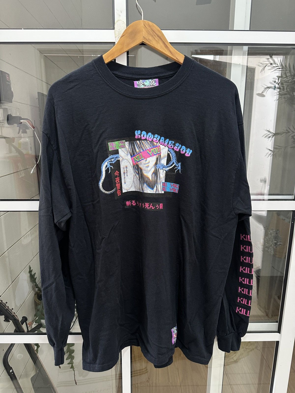 Anime Japanese Brand Tonight 1 Second Blood Tube “Kill You” L/S Size US L / EU 52-54 / 3 - 1 Thumbnail
