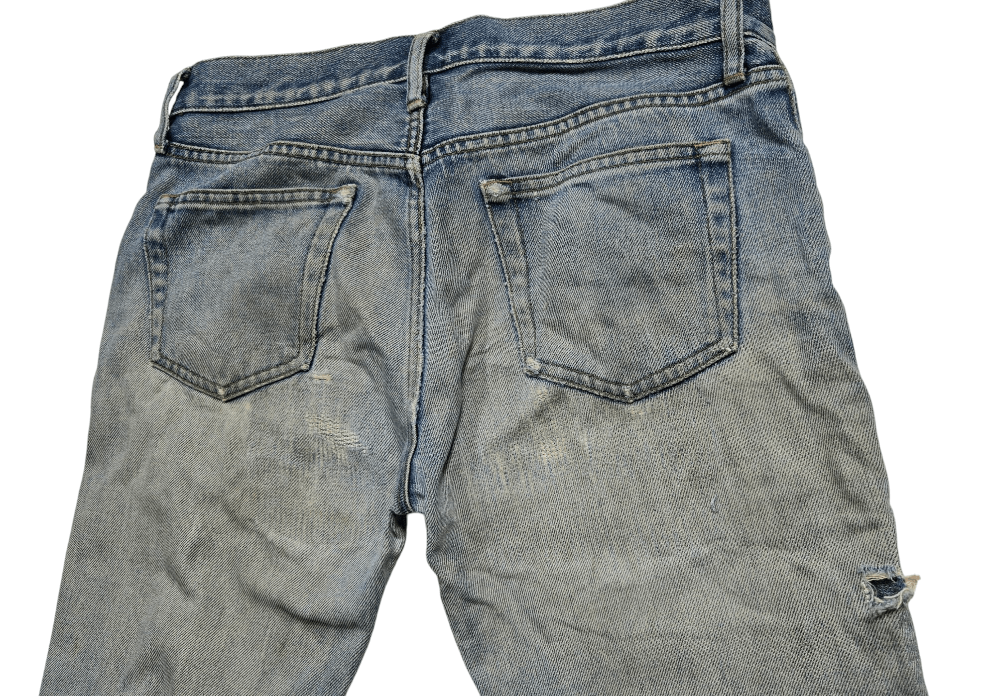 Vintage Vintage 00s Y2K Distressed Zig Zag Uniqlo Denim Jeans Size US 31 - 6 Thumbnail