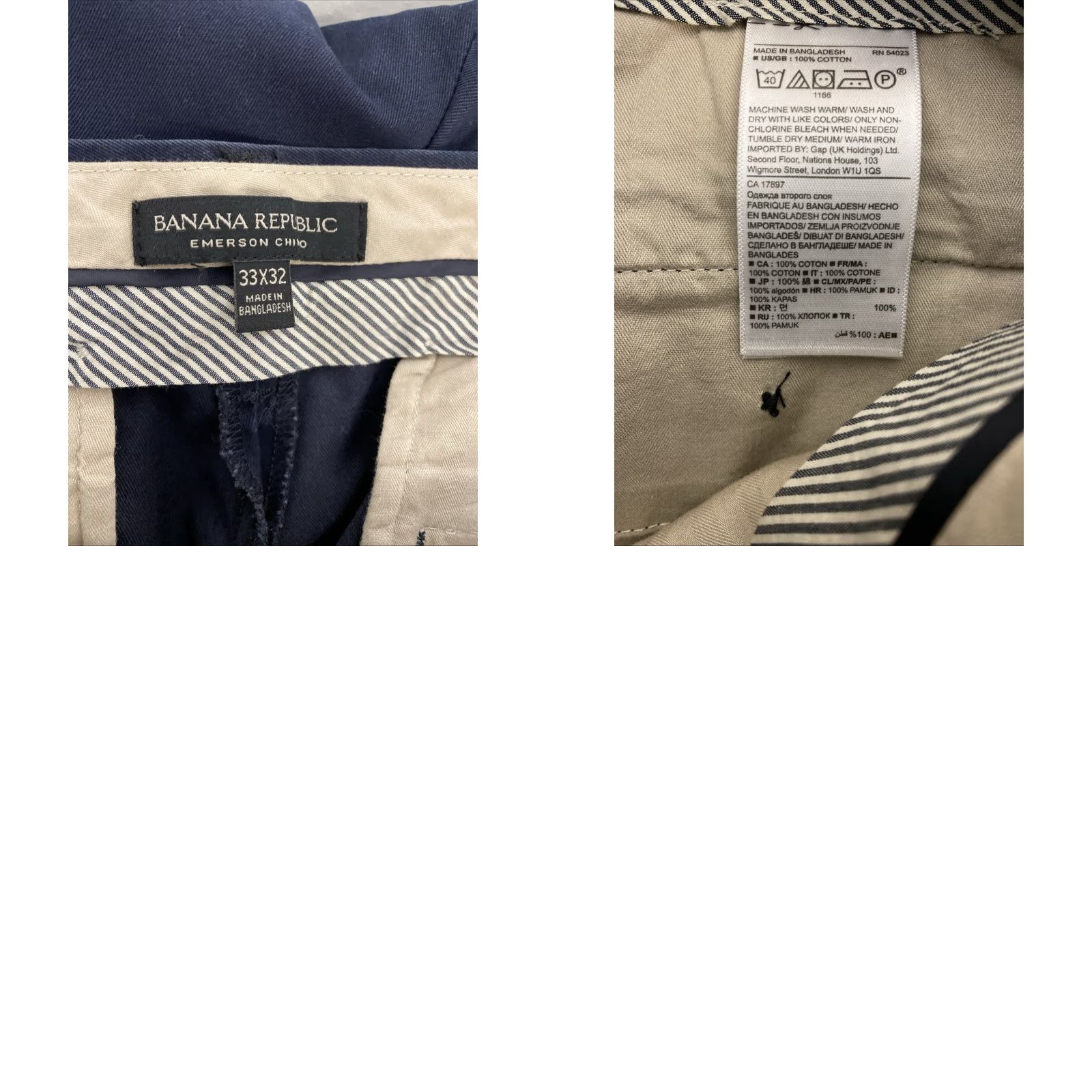 J.Crew VINTAGE J. Crew Men's Chino Pants Slim Fit Cotton Navy 90s Casual Dress Mens 33x32 Size US 33 - 8 Thumbnail