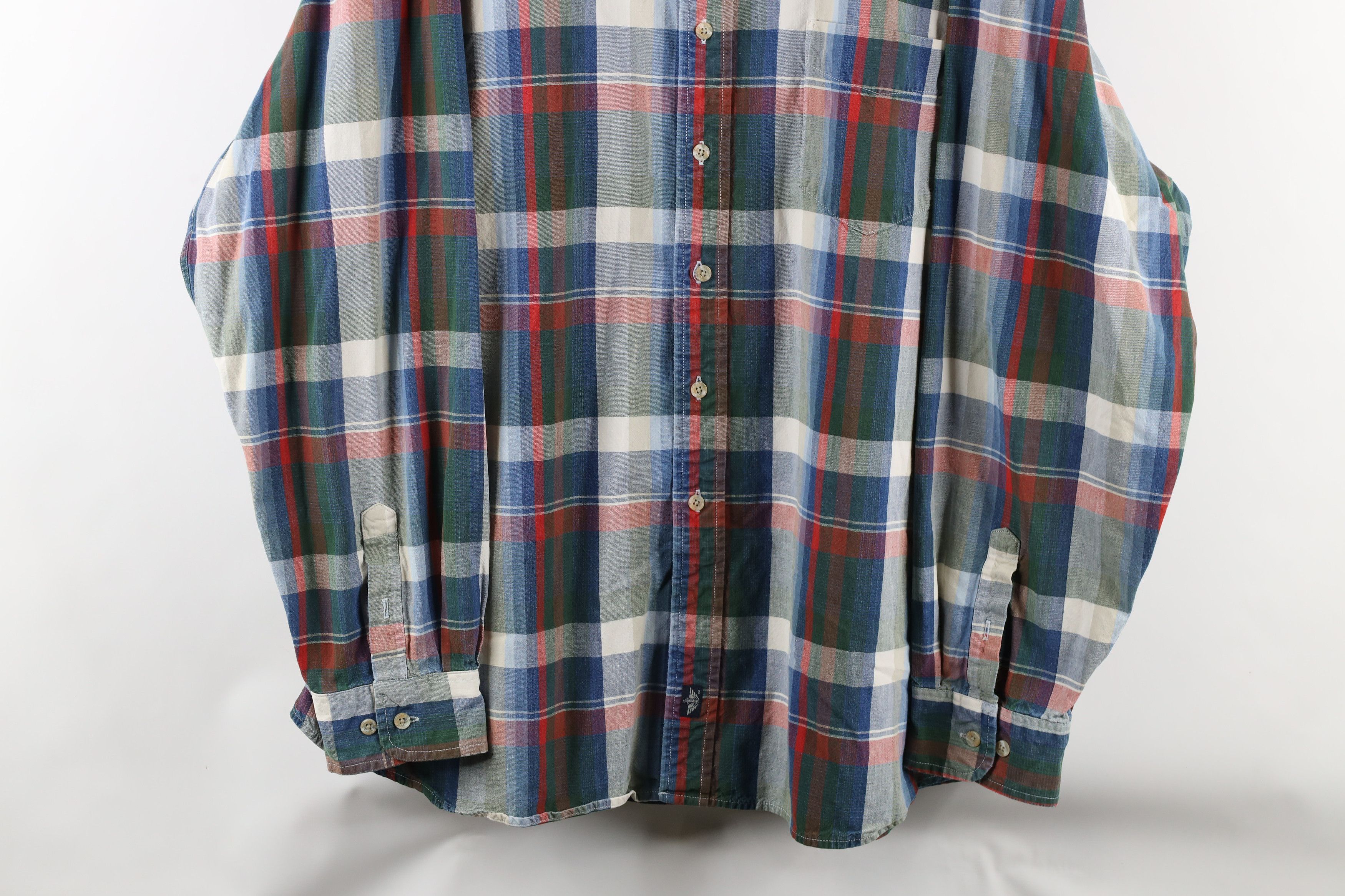 Vintage Vintage 90s Streetwear Heavyweight Button Shirt Plaid Size US XXL / EU 58 / 5 - 3 Thumbnail