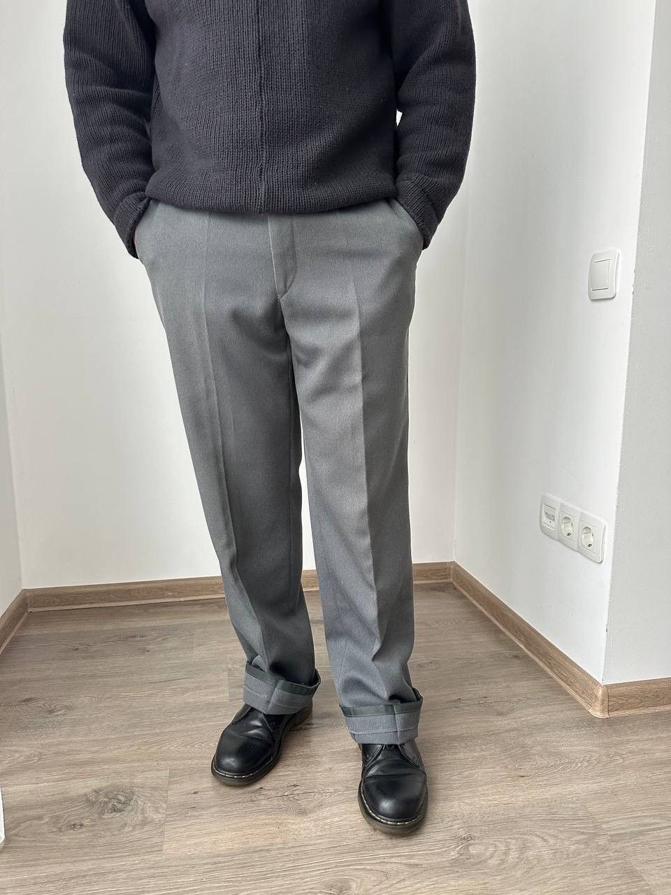 Japanese Brand × Vintage Vintage Antique Japanese Gray Wool Straight Pipes Pants Size 38R - 17 Thumbnail
