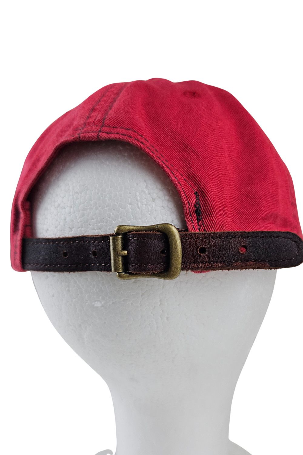 Polo Ralph Lauren 1990s Polo Sport Big-Spellout Cap - Red / Leather Strap Size ONE SIZE - 5 Thumbnail