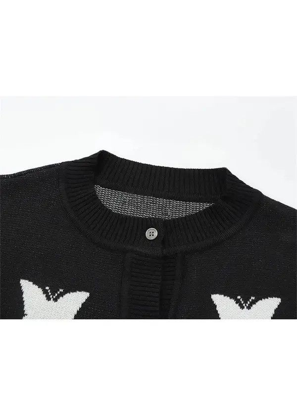 Japanese Brand 💥Harajuku Butterfly Long Sleeve Cardigan y2k Size US M / EU 48-50 / 2 - 2 Thumbnail