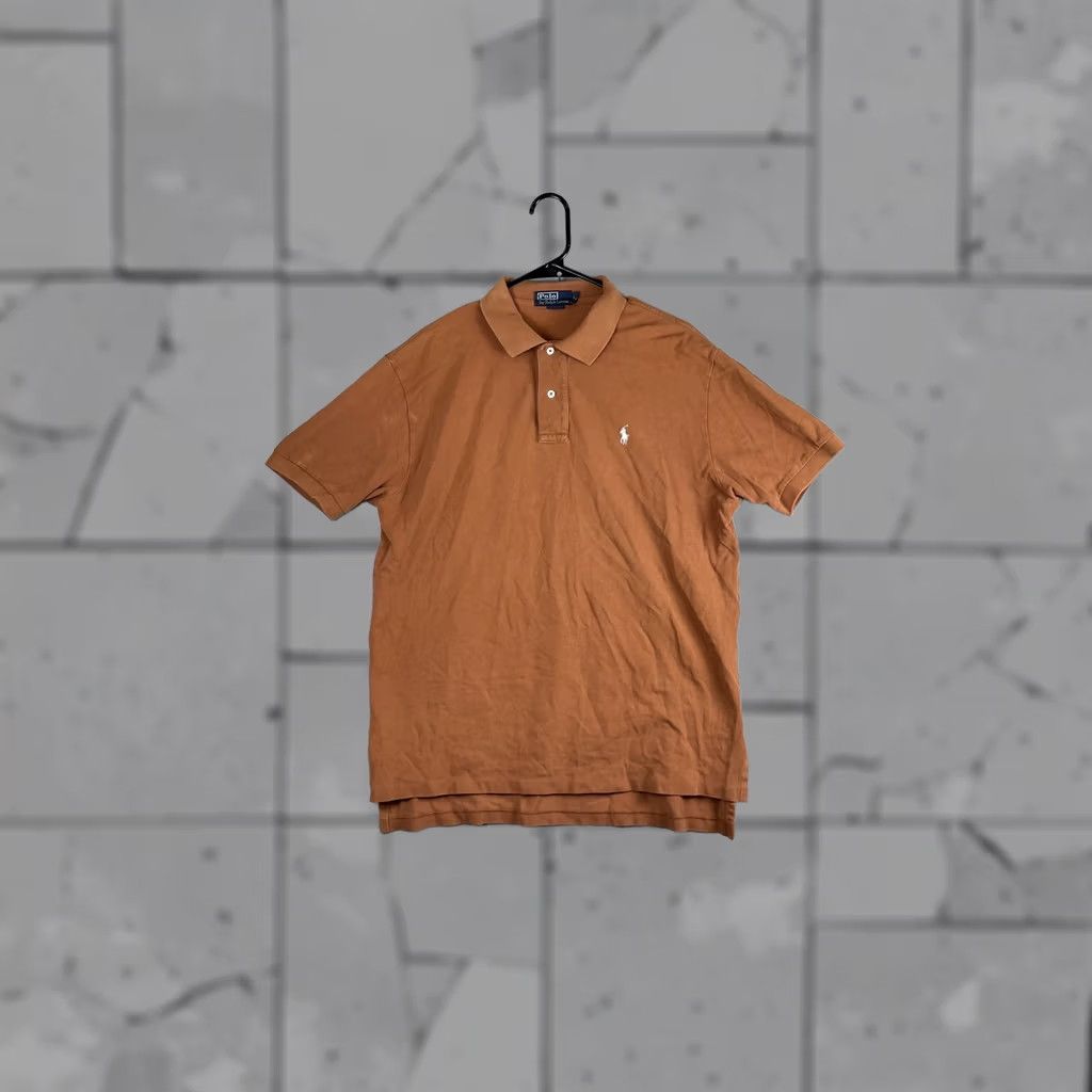 Polo Ralph Lauren Polo by Ralph Lauren Polo Shirt Mens L Brown Solid Pony Logo Short Sleeve Size US L / EU 52-54 / 3 - 1 Thumbnail