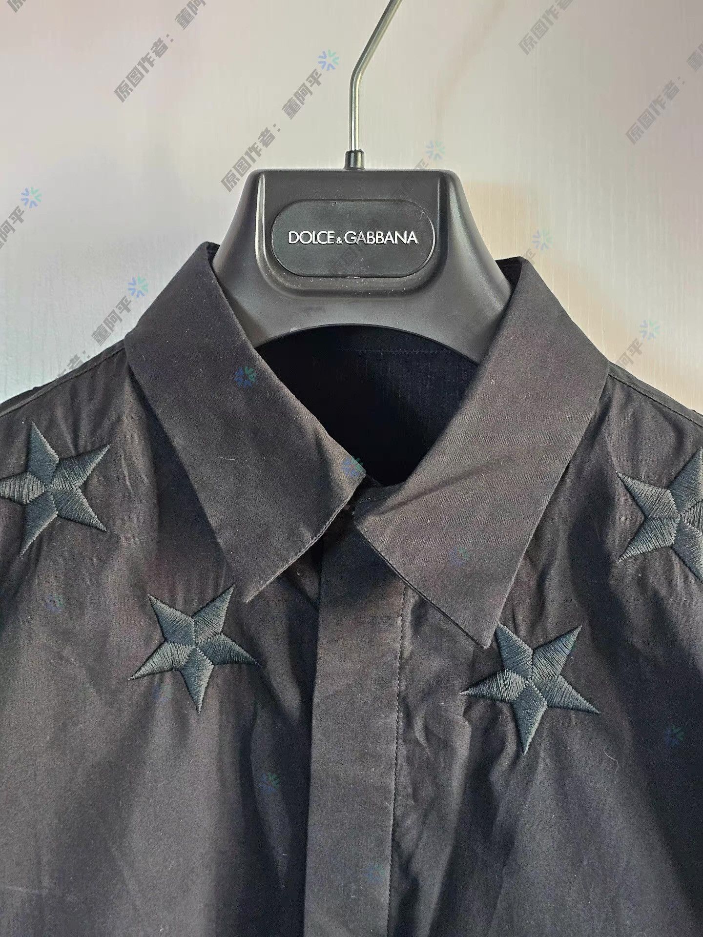Givenchy Givenchy Black Long Sleeve Shirt with Star Embroidery Q4 Size US L / EU 52-54 / 3 - 2 Thumbnail