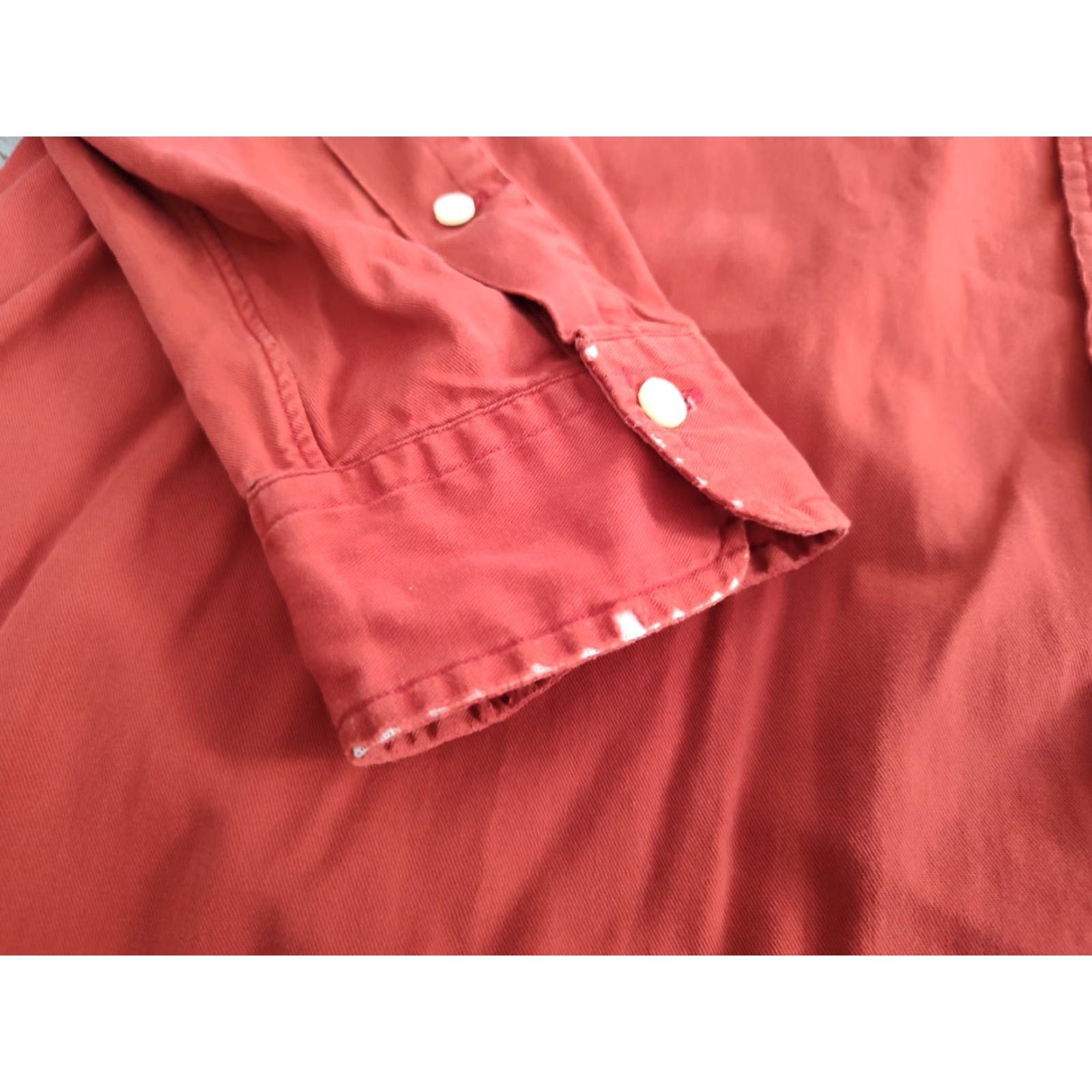 Polo Ralph Lauren VINTAGE Polo Ralph Lauren Men's Button-Down Shirt 100% Cotton Red Collared Long Sleeve Retro 90s Classic Size L Size US L / EU 52-54 / 3 - 3 Thumbnail