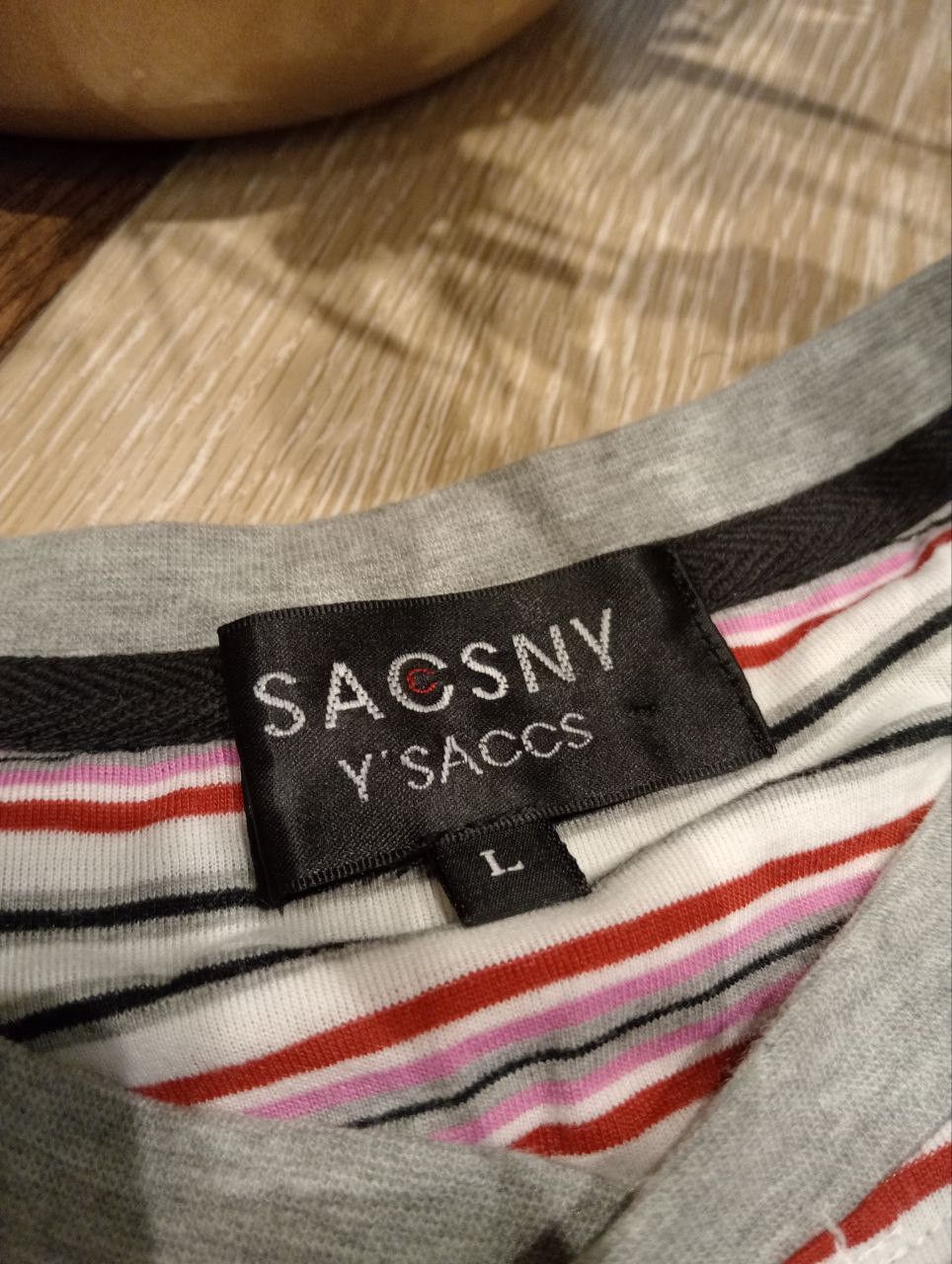 Yohji Yamamoto SACSNY Y'SACCS STRIPED HENLEY TSHIRT - SIZE L Size US L / EU 52-54 / 3 - 8 Thumbnail