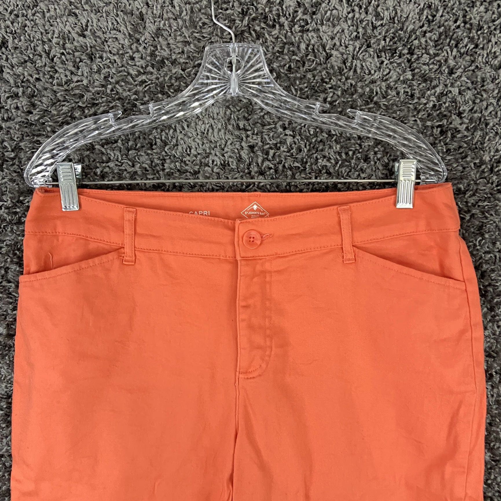 Vintage VINTAGE St. John's Bay Capri Women's Size 12 Orange Pants Women's 12 Orange Size ONE SIZE - 4 Thumbnail