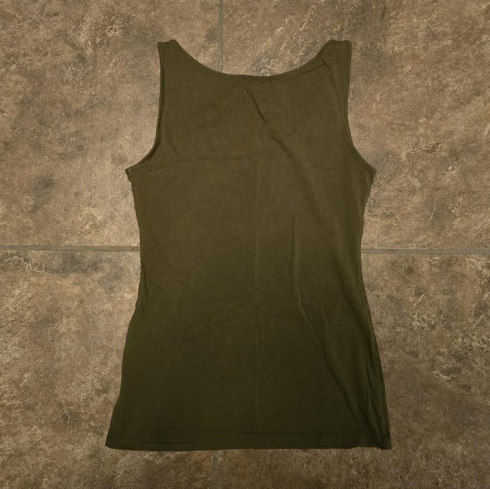 H&M Dark Olive H&M Basic Tank Size S / US 4 / IT 40 - 2 Thumbnail