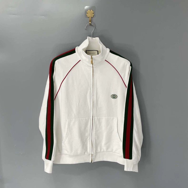 Gucci Gucci Decorated with webbing knitted zipper jacket sweatshi Size US XS / EU 42 / 0 - 1 Thumbnail