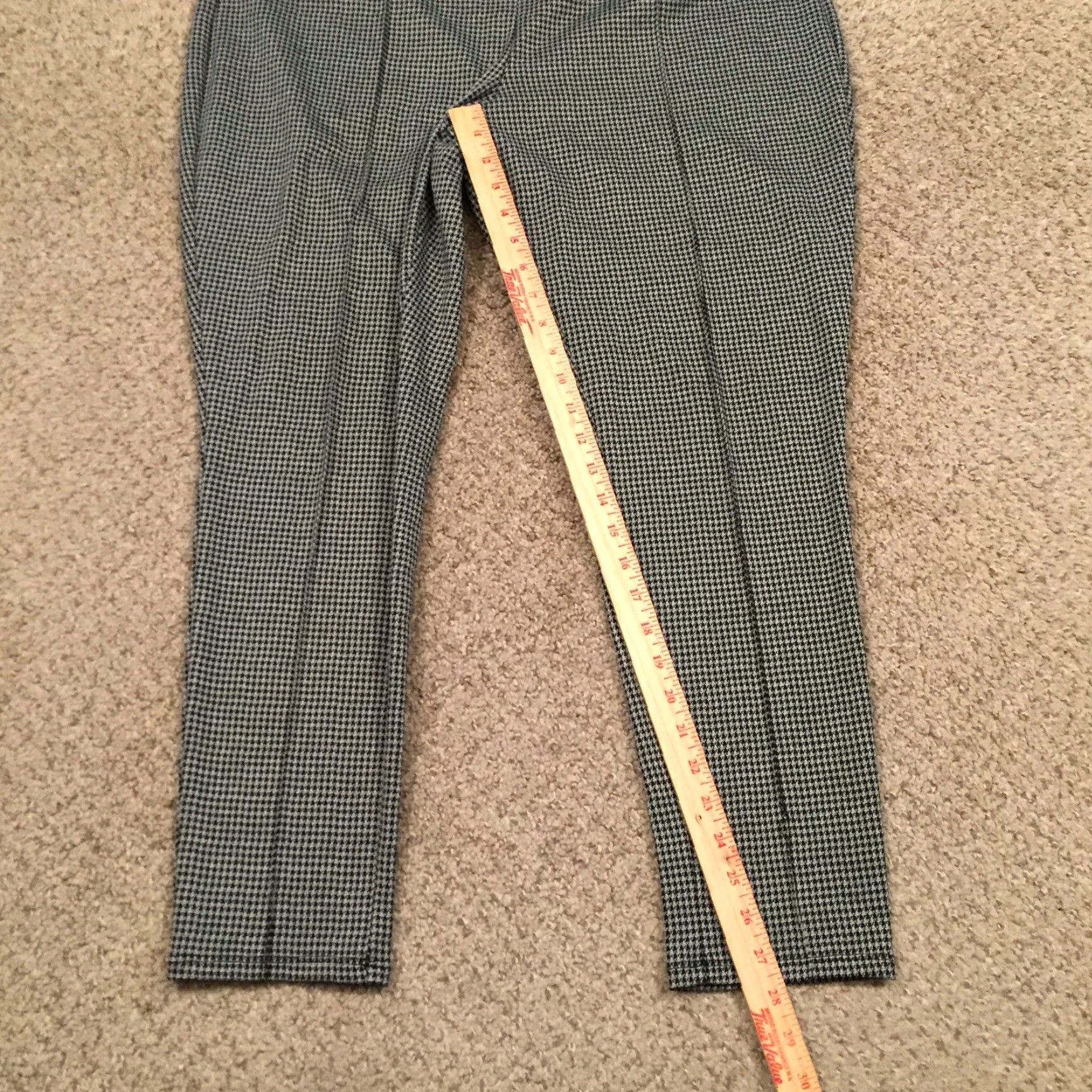 Apt. 9 Apt 9 Pants Womens XL Gray Houndstooth Pull On Skinny Ankle Size 40" / US 18 - 5 Thumbnail
