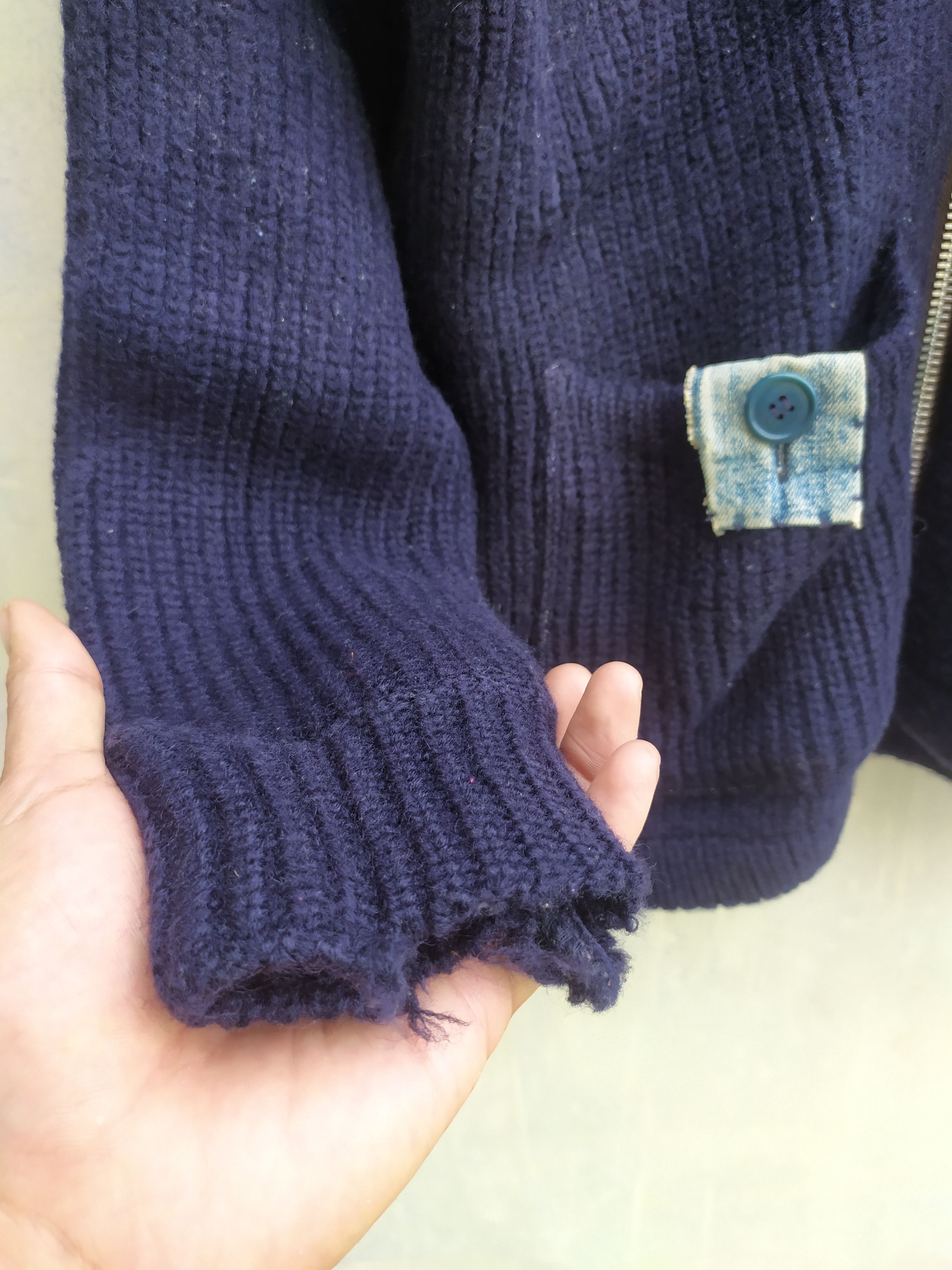 Blue Blue Japan × Japanese Brand Blue Blue Japan Thick Knit Jacket Size US XL / EU 56 / 4 - 10 Thumbnail