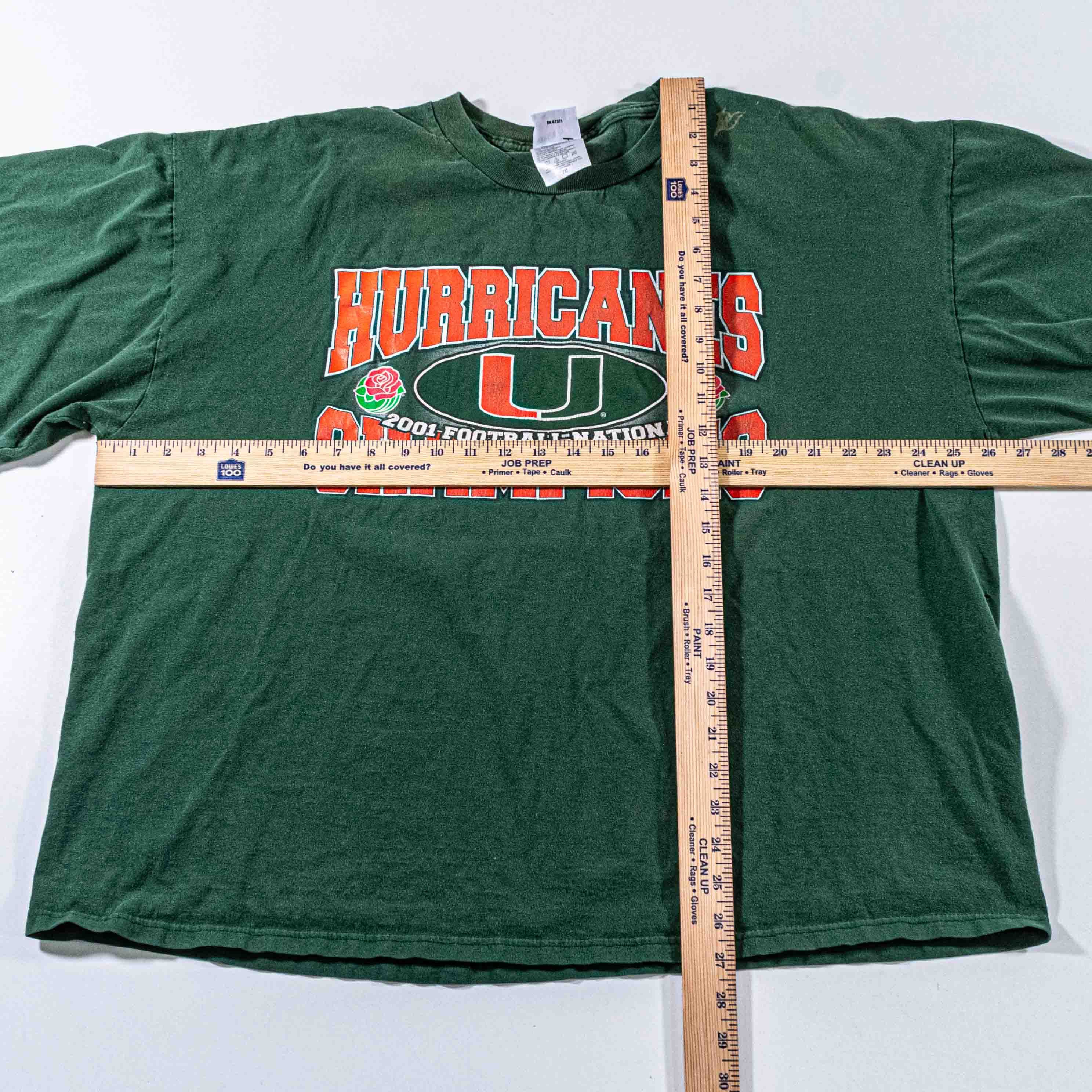 Vintage 2001 Miami Hurricanes National Champions Shirt Sun Faded Size US XXL / EU 58 / 5 - 3 Thumbnail