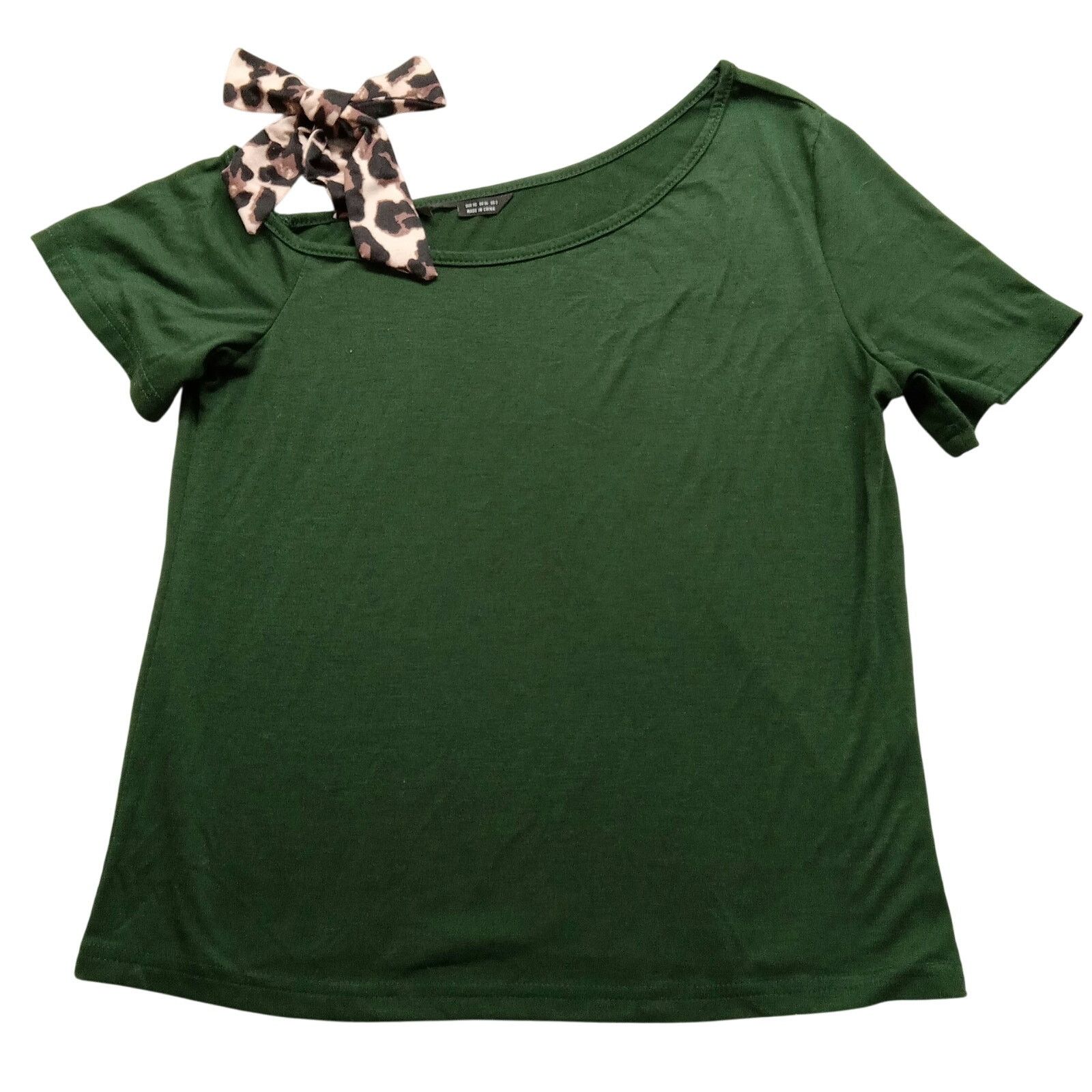 & Other Stories Women's Cold Shoulder Top XS Short Sleeve Animal Print Tie Size XS / US 0-2 / IT 36-38 - 1 Thumbnail