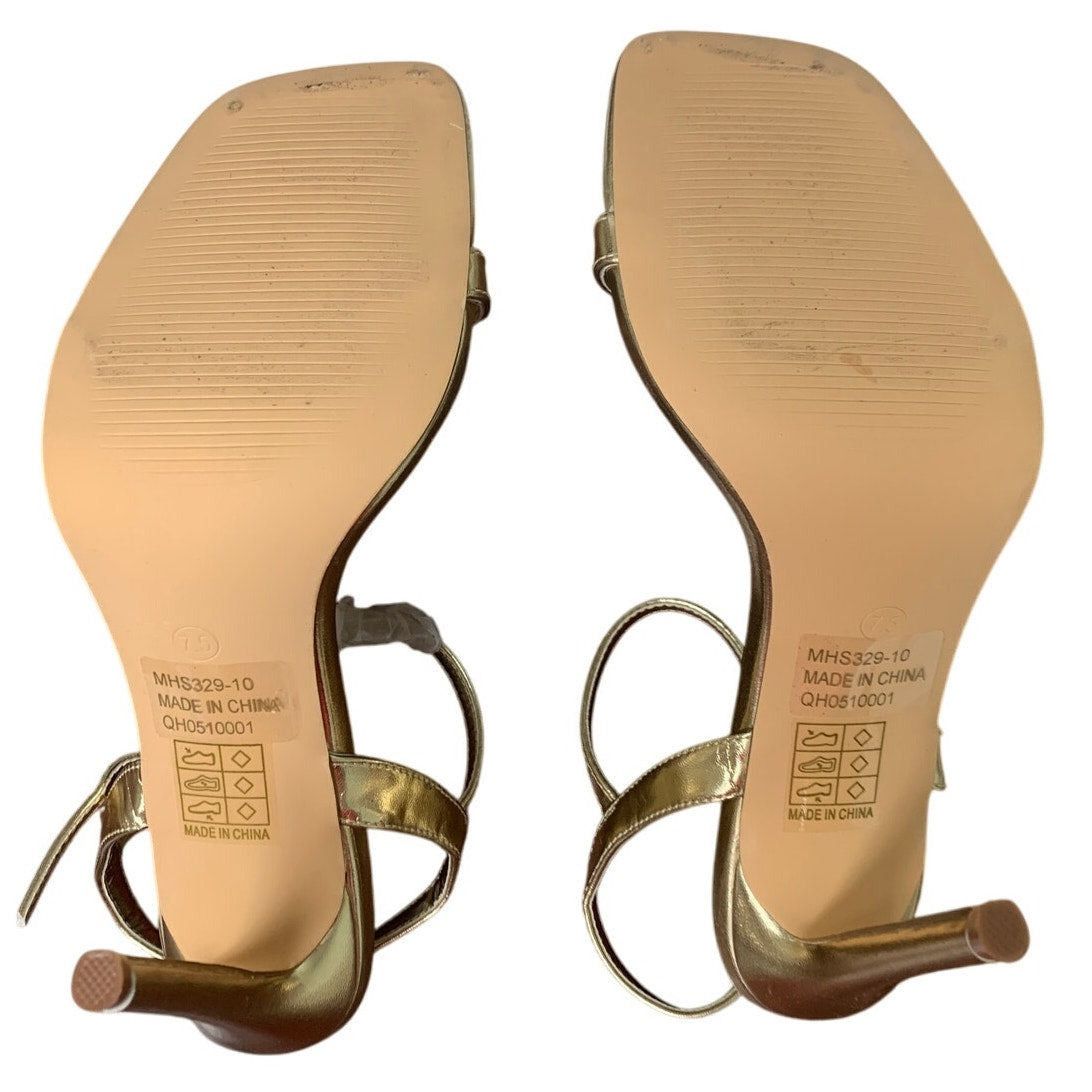 Other Elisabet Tang 7.5 Gold High Heel Open Toe Sandals Size US 7.5 / IT 37.5 - 7 Thumbnail