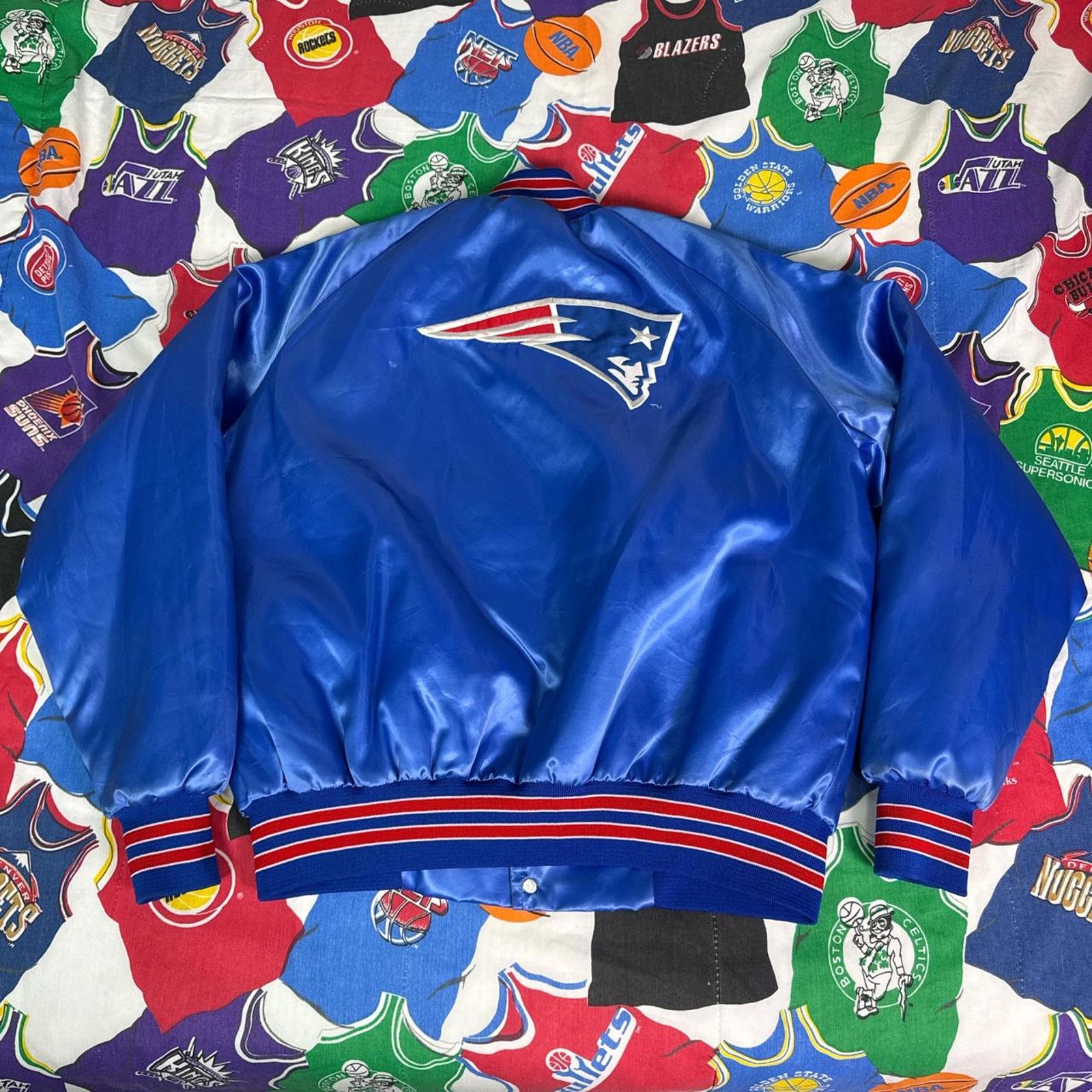 NFL × Vintage VTG NFL New England Patriots Super Bowl Mens L Large Satin Size US L / EU 52-54 / 3 - 1 Thumbnail