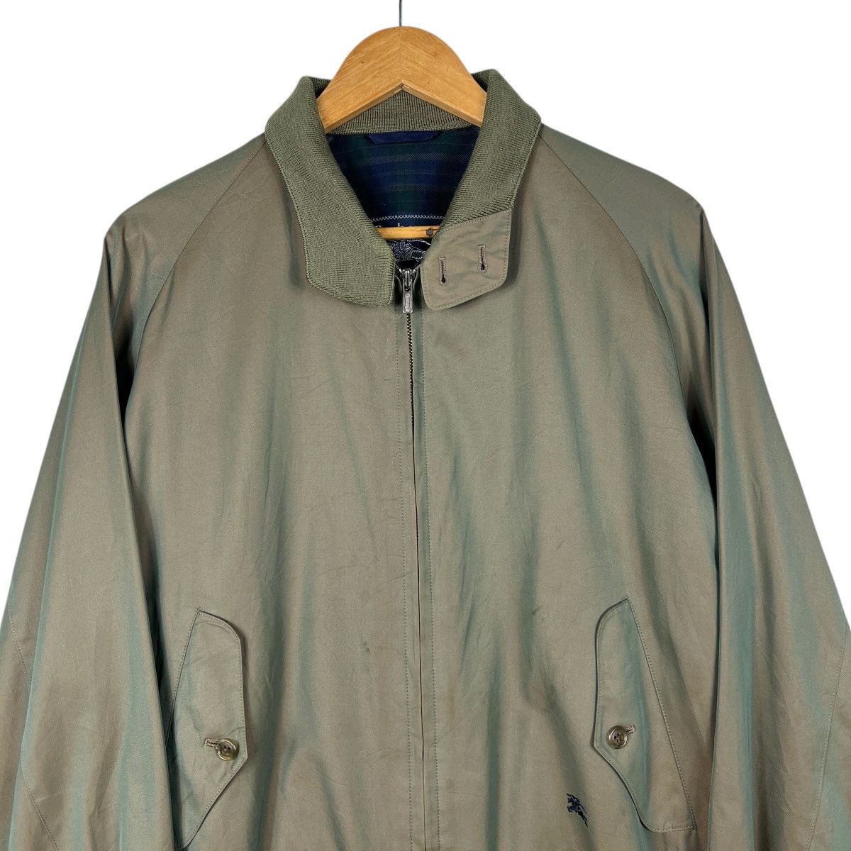 Burberry 🔥 Vintage Burberrys Green Check Plaid Lining G9 Jacket Size US L / EU 52-54 / 3 - 8 Thumbnail