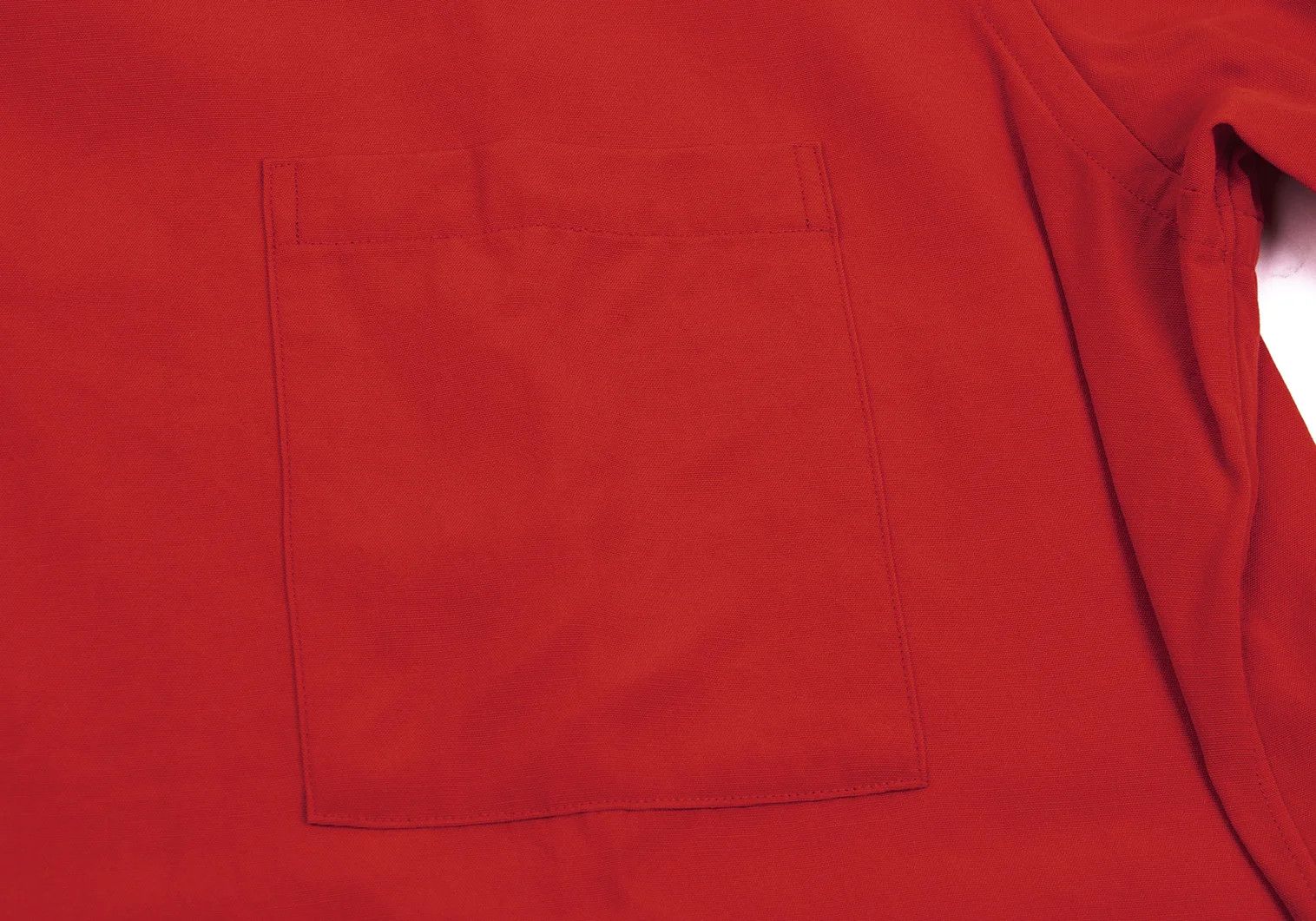 Yohji Yamamoto Yohji Yamamoto Wool Open Collar Shirt Red M Size US M / EU 48-50 / 2 - 6 Thumbnail