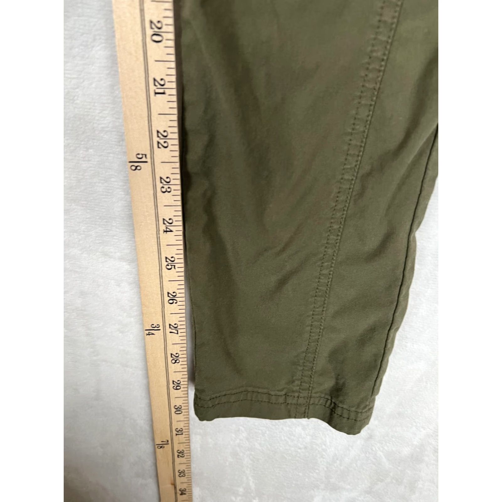 Prana prAna Pants Womens 8 Green Straight Leg Lightweight Twill Travel Hiking Outdoor Size 30" / US 8 / IT 44 - 2 Thumbnail