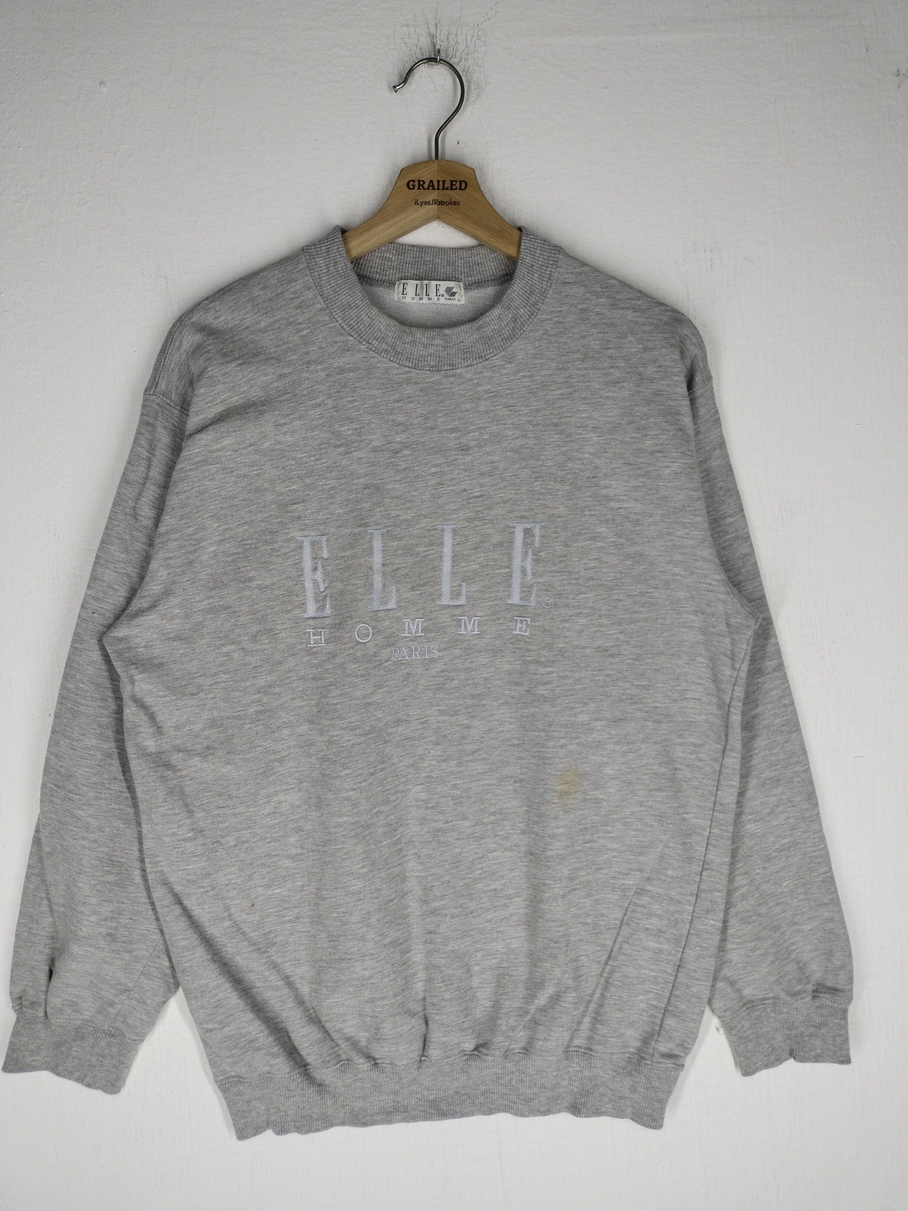 Vintage Elle Homme Paris Embroidery Logo Sweatshirt