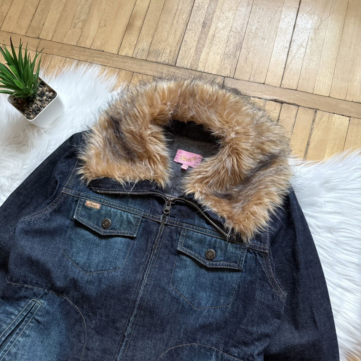 If Six Was Nine 📌 Vintage Hooch If Six Was Nine Style Denim Fur Jacket Size US M / EU 48-50 / 2 - 2 Thumbnail