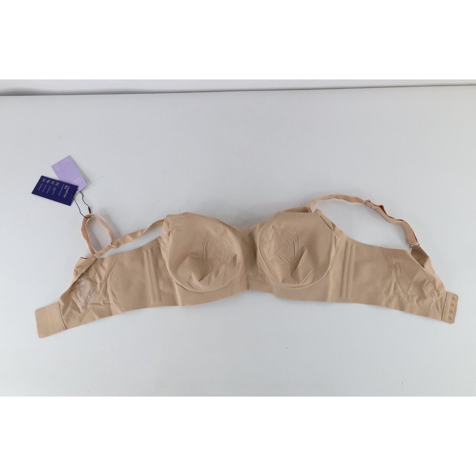Vintage New Honeylove Crossover Wire Free Shapewear Bra Nude Beige Size ONE SIZE - 5 Thumbnail