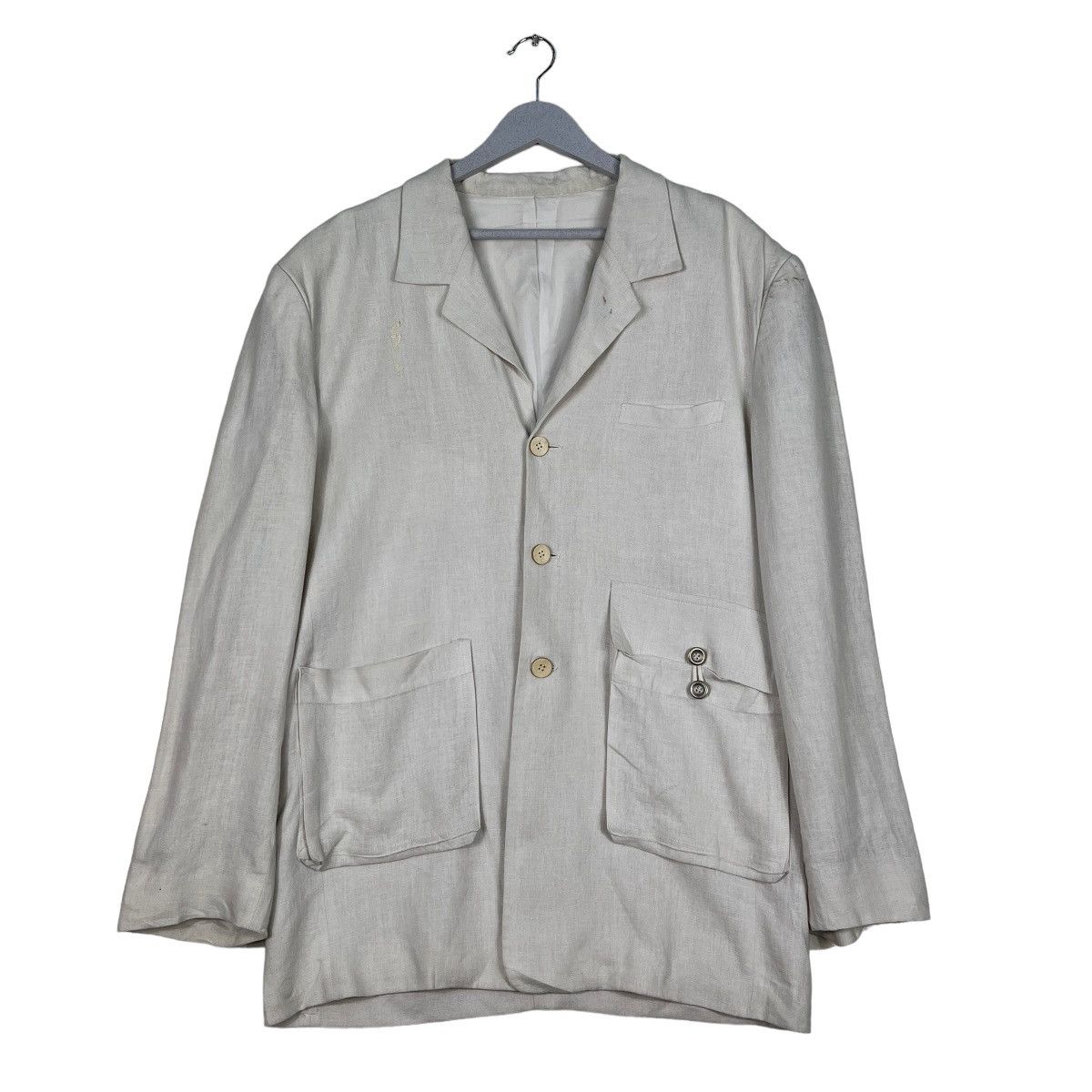 Issey Miyake 🔥 90s ISSEY MIYAKE MANDARIN BLAZER JACKET Size US L / EU 52-54 / 3 - 1 Thumbnail