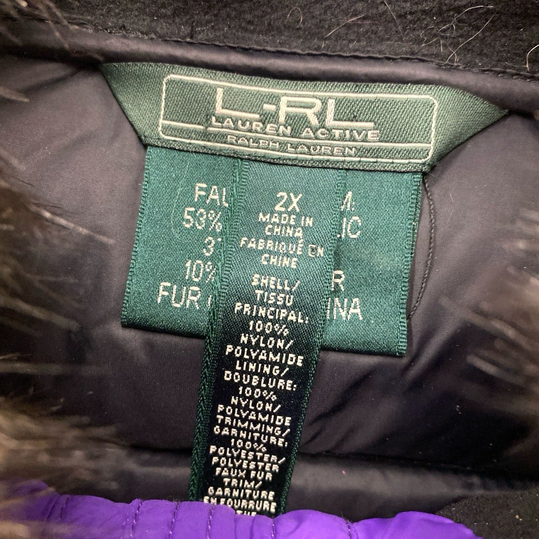 Ralph Lauren Lauren Ralph Lauren Winter Purple Quilted Vest Faux Fur Collar 2XL Vest Women Quilted Collared Softshell Polyester Lining Faux Fur Winter Casual Size XXL / US 16-18 / IT 52-54 - 3 Thumbnail