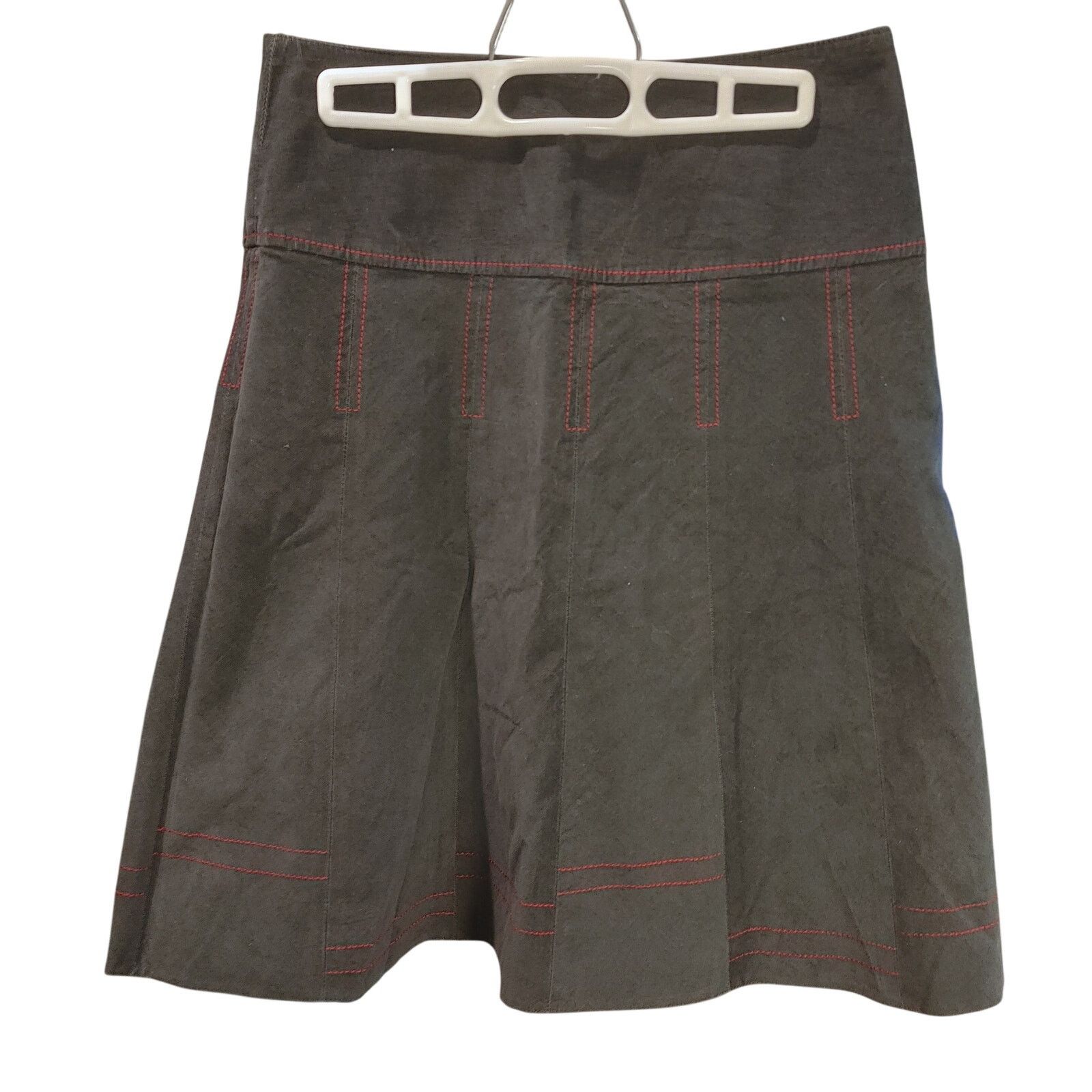 Other Taste of Art Women's S 6-8 Dark Gray Corduroy Pleated Skirt Size 28" / US 6 / IT 42 - 1 Thumbnail
