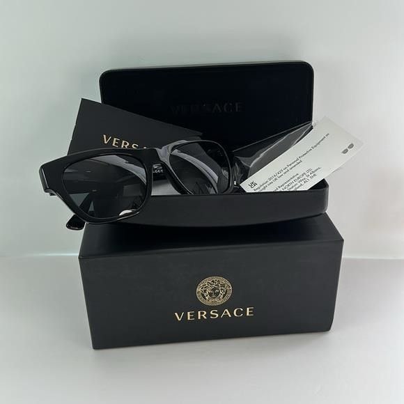 Versace New Authentic VERSACE Men's Low Bridge Fit Sunglasses VE4457 Size ONE SIZE - 5 Thumbnail