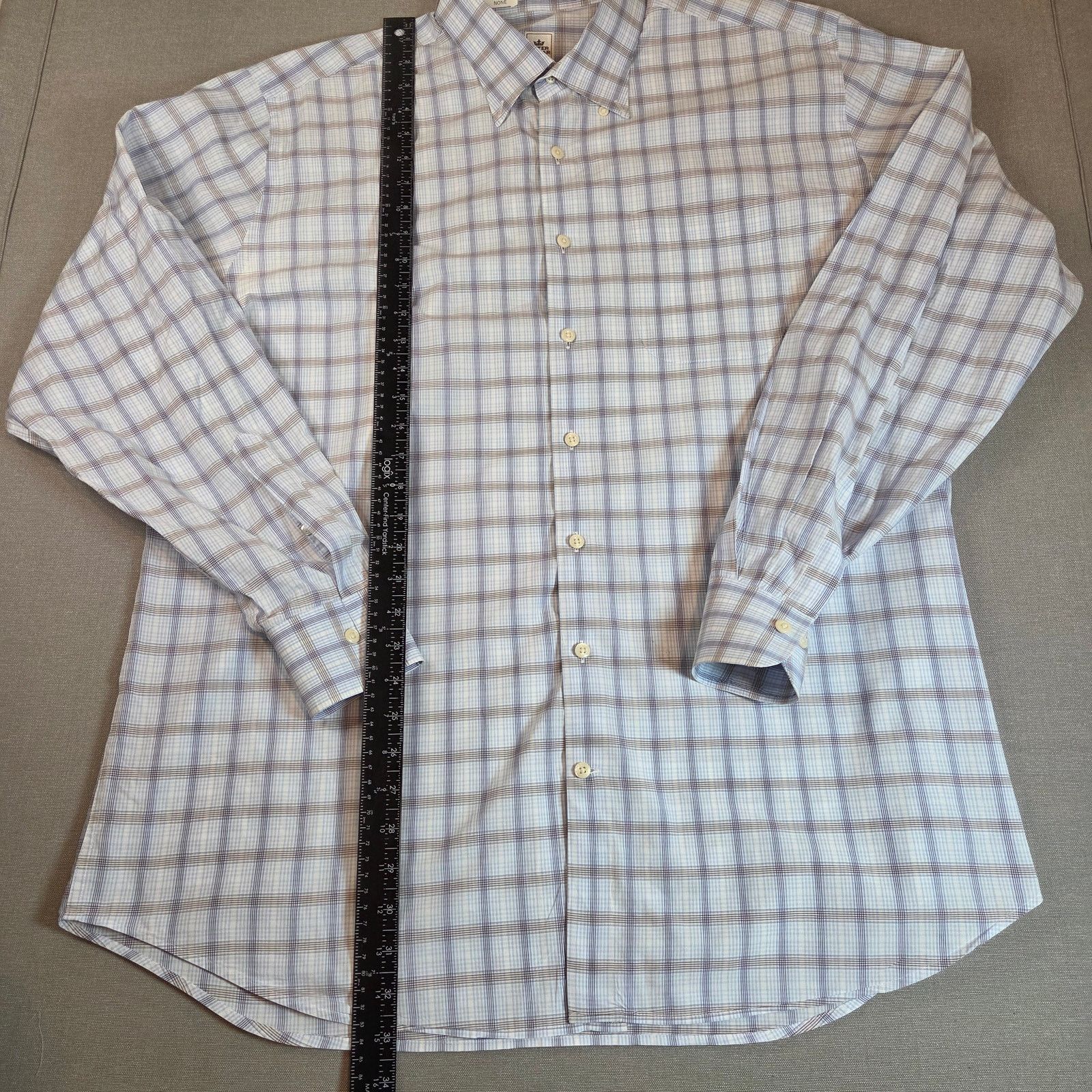 Peter Millar Peter Millar XL Cotton Plaid Button Down Shirt Size US XL / EU 56 / 4 - 5 Thumbnail