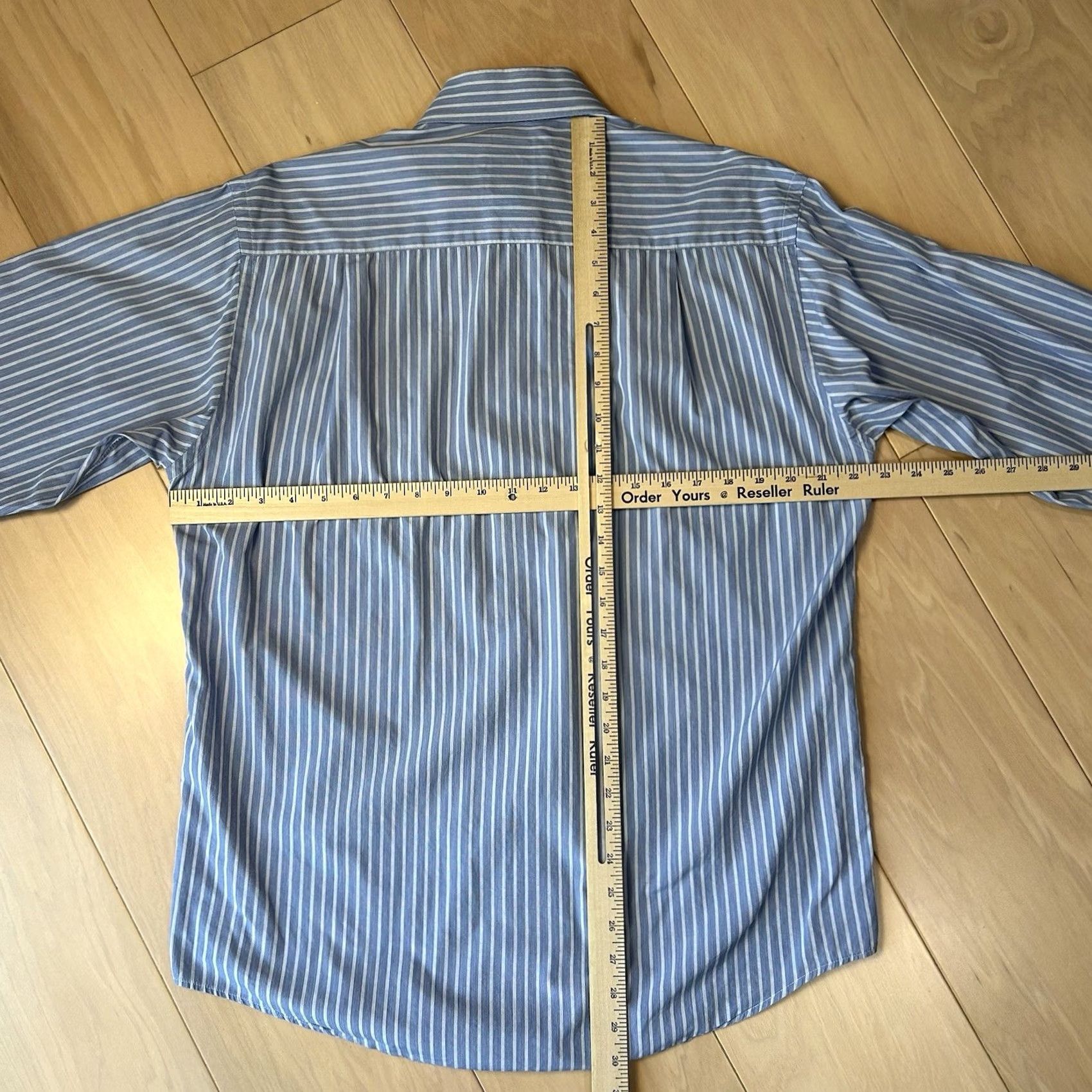 Brooks Brothers VINTAGE Brooks Brothers Makers Button Up Shirt French Cuff Mens Blue Striped Cotton 14.5-2 Size US S / EU 44-46 / 1 - 4 Thumbnail