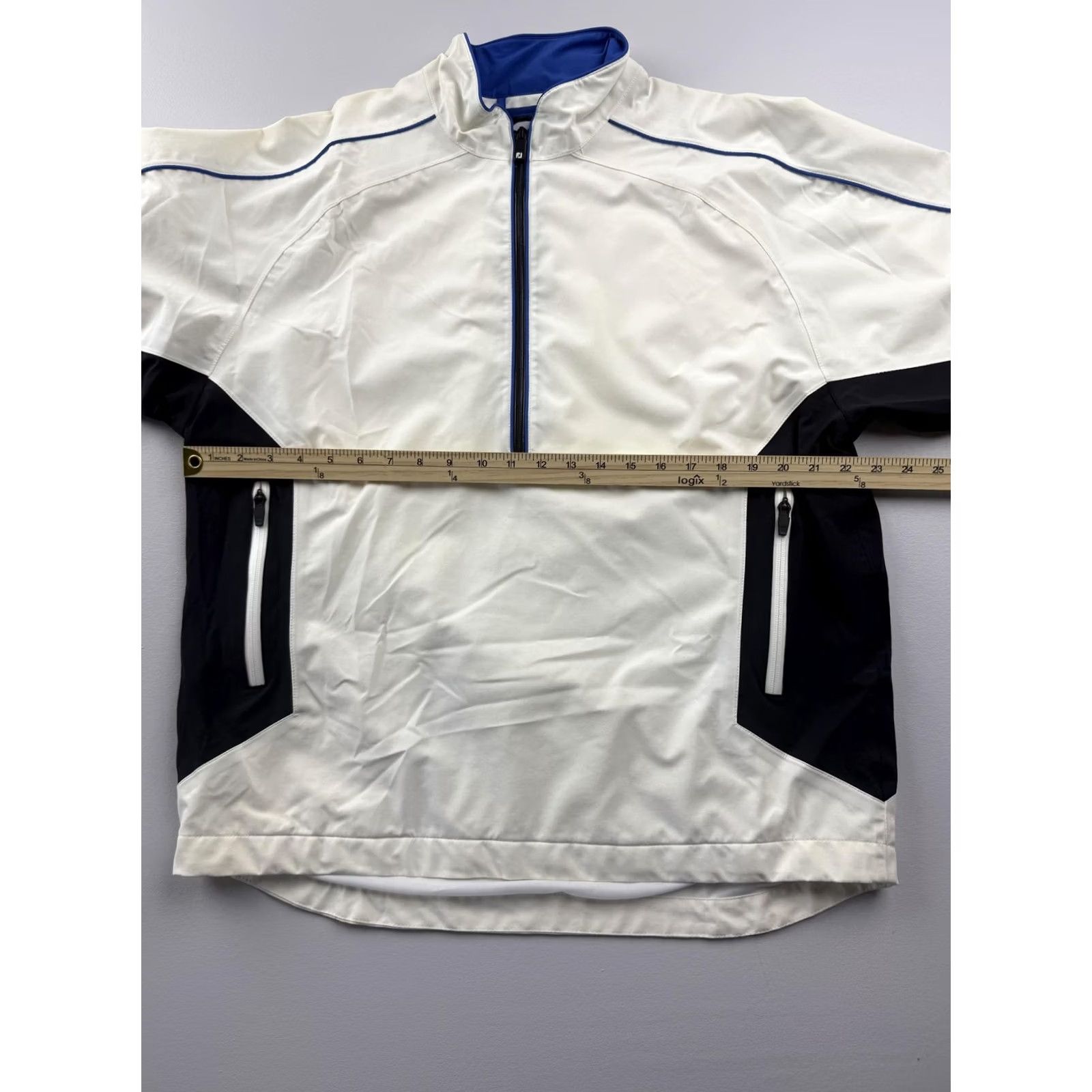 Footjoy FootJoy Windbreaker Jacket Mens Medium White Short Sleeve 1/2 Zip Golf Pullover Size US M / EU 48-50 / 2 - 5 Thumbnail