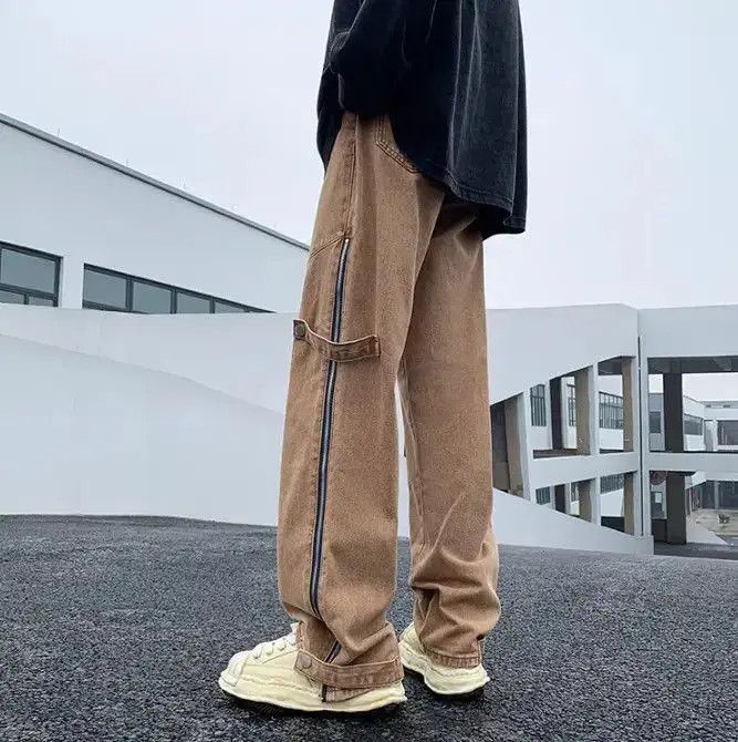 Japanese Brand Retro loose fitting high street casual straight leg jeans Size US 30 / EU 46 - 4 Thumbnail