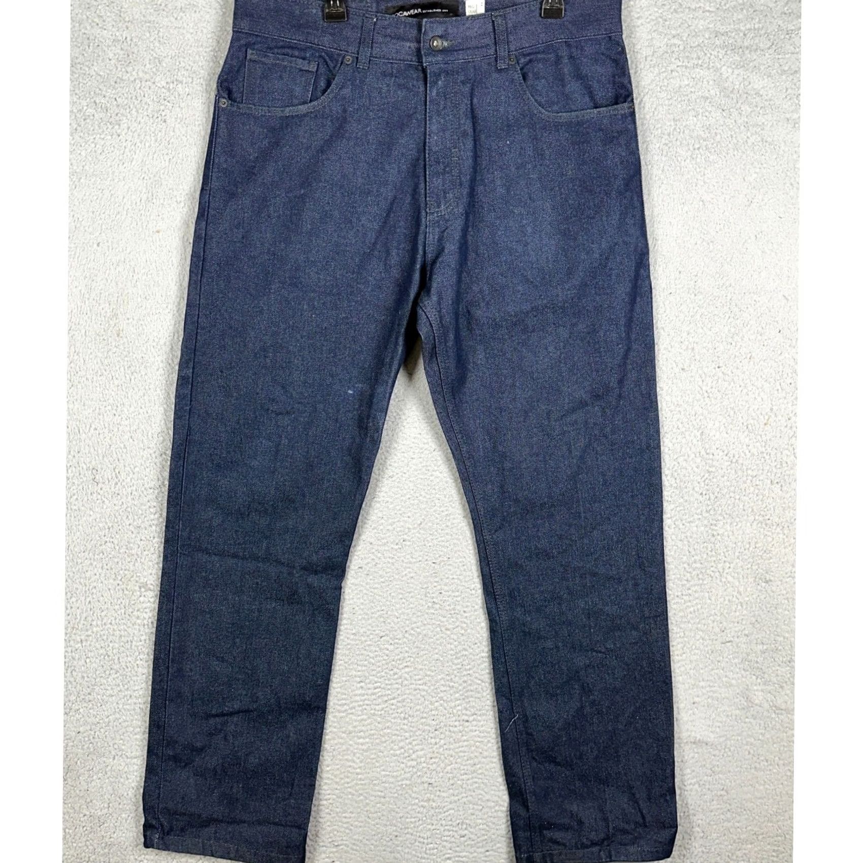 Rocawear Rocawear Jeans Mens 38 Blue Regular Fit Straight Leg Dark Wash 5 Pocket Denim Size US 38 / EU 54 - 2 Thumbnail