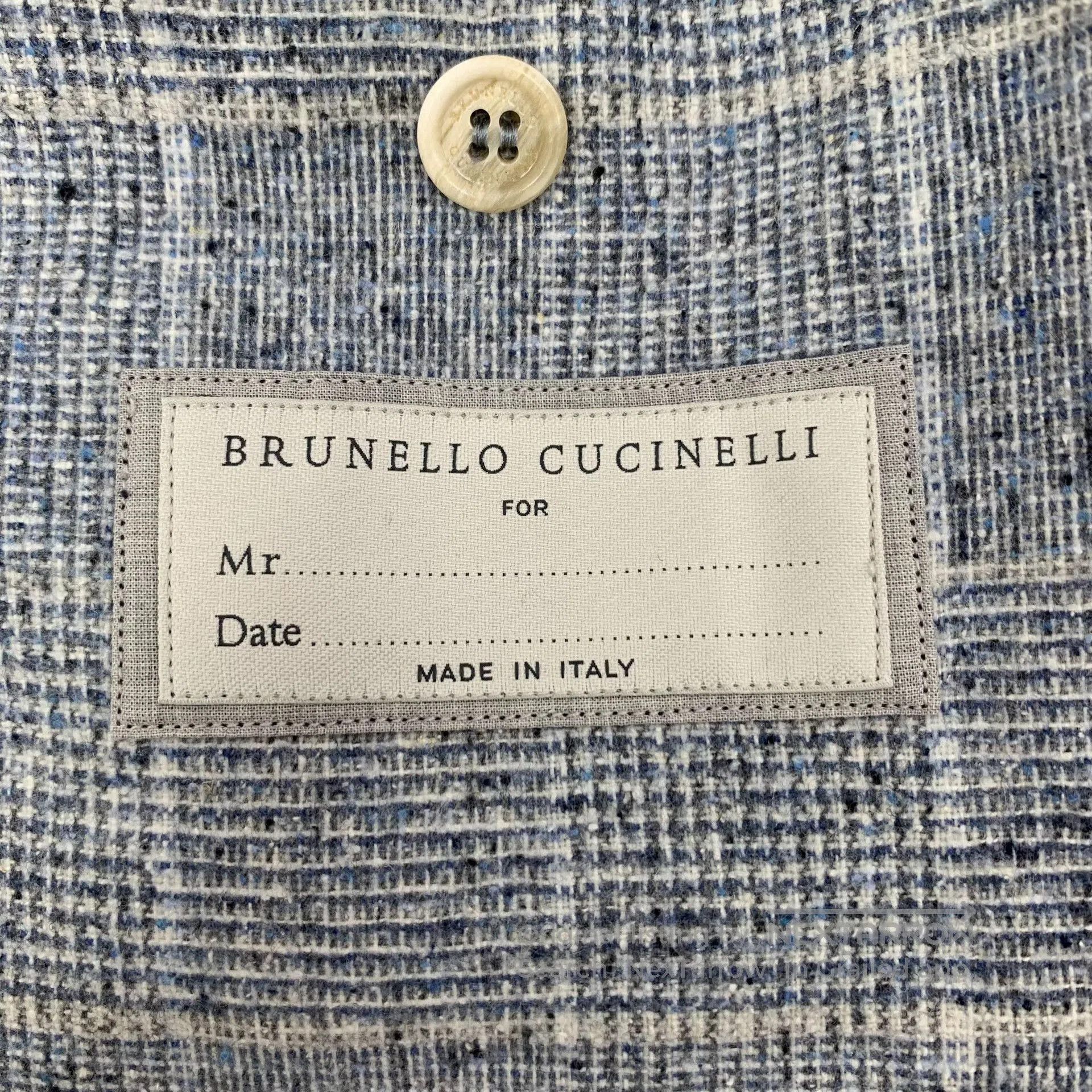 Brunello Cucinelli Brunello Cucinelli Light Blue Plaid Silk Blazer. Size US S / EU 44-46 / 1 - 5 Thumbnail