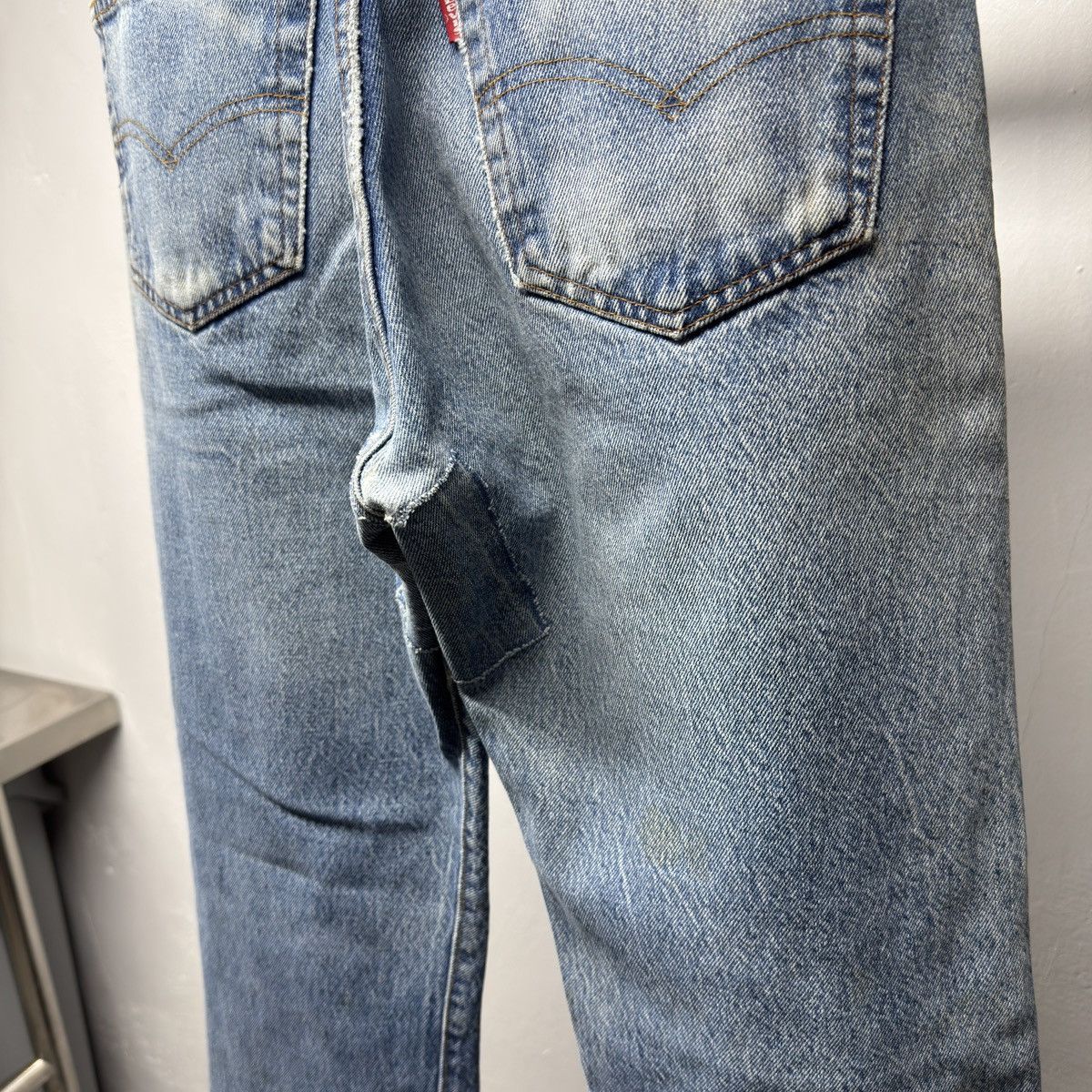 Levi's 80s Levi's 501 Thrashed Distressed Jeans ERD Grunge Chrome Size US 31 - 14 Thumbnail
