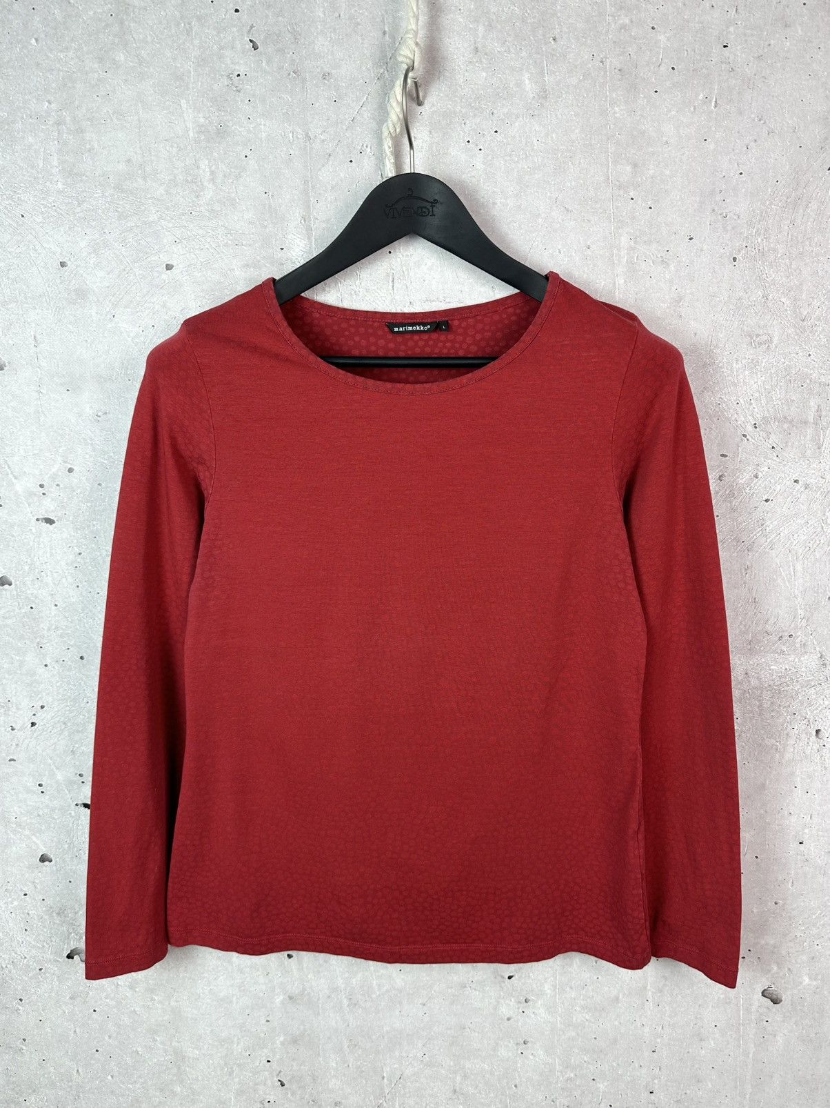 Marimekko Marimekko Red Polka Dot Long Sleeve Women’s Cotton Jumper Size L / US 10 / IT 46 - 1 Thumbnail