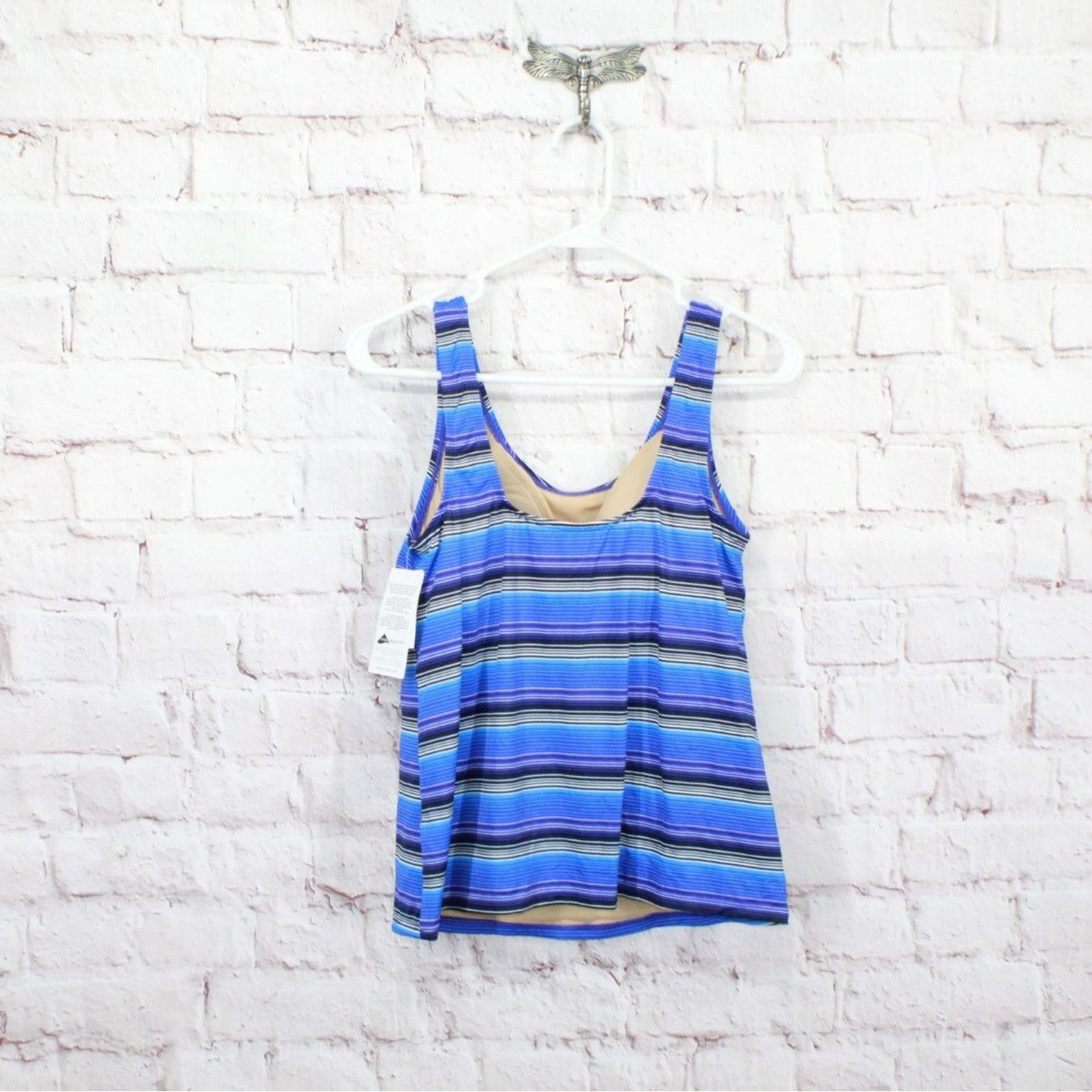 L.L. Bean × Swims LL Bean Striped Tankini Sunblocking Swimwear Top Size M / US 6-8 / IT 42-44 - 6 Thumbnail