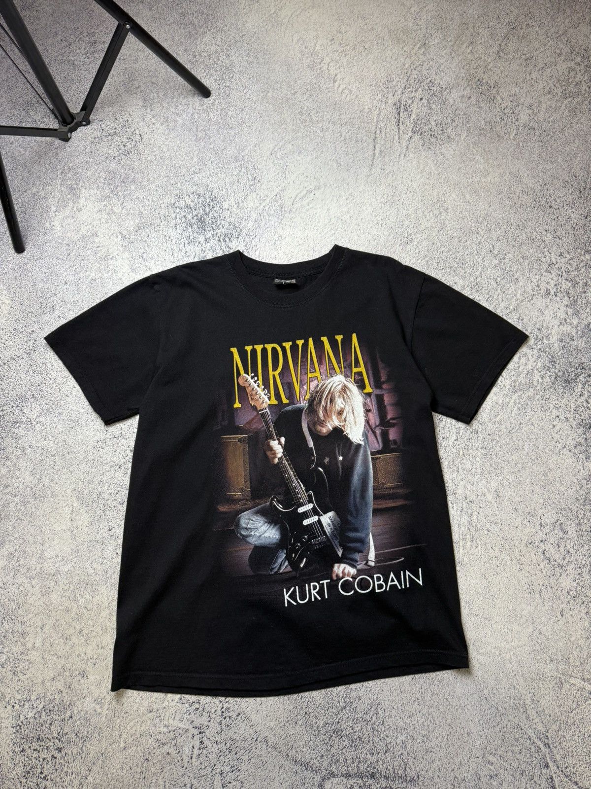Nirvana Vintage Nirvana Kurt Cobain Black T Shirts Size US L / EU 52-54 / 3 - 4 Thumbnail