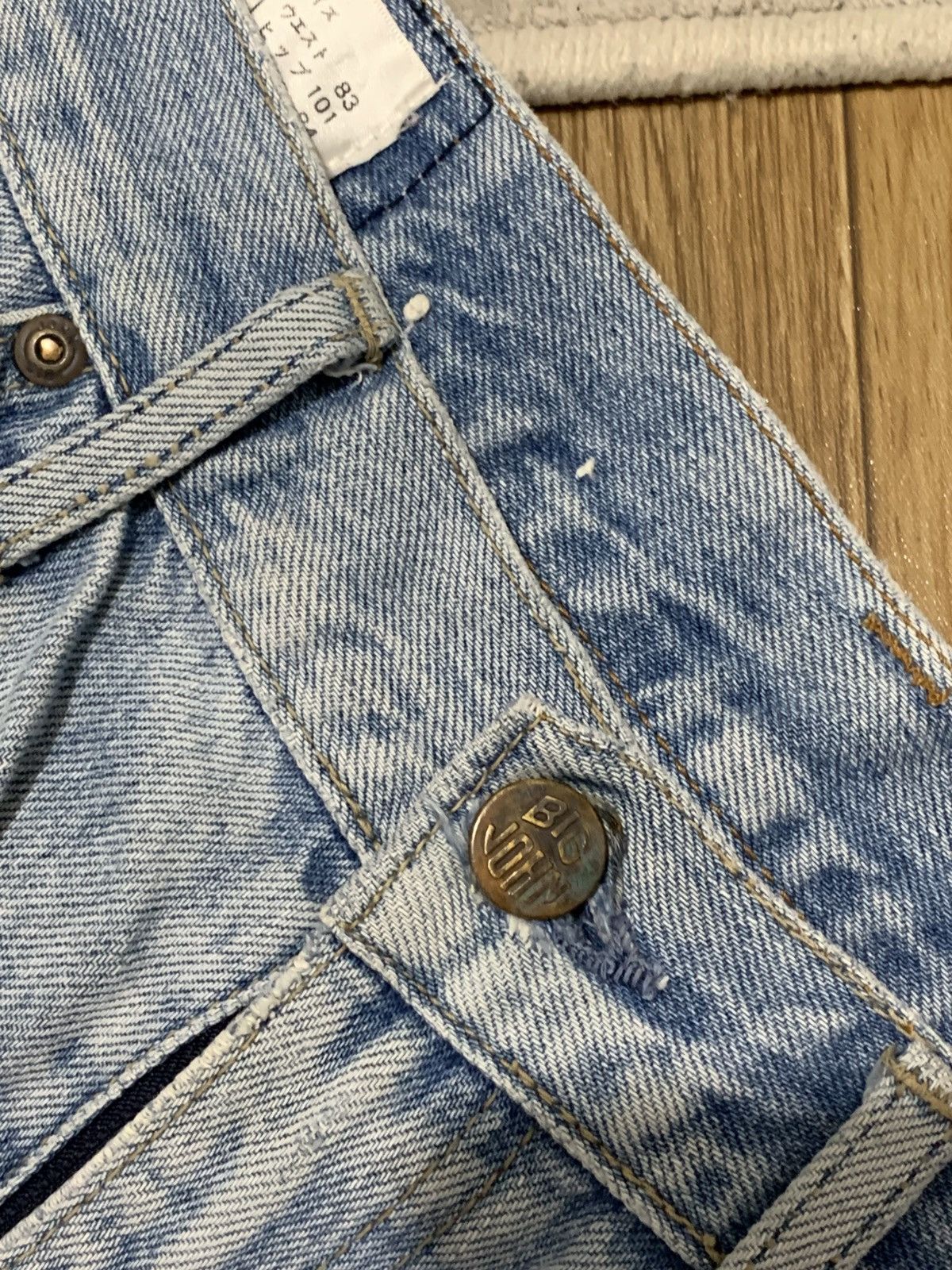 Big John denim panta big jeans BIG WASHING blue wash Size US 33 - 7 Thumbnail