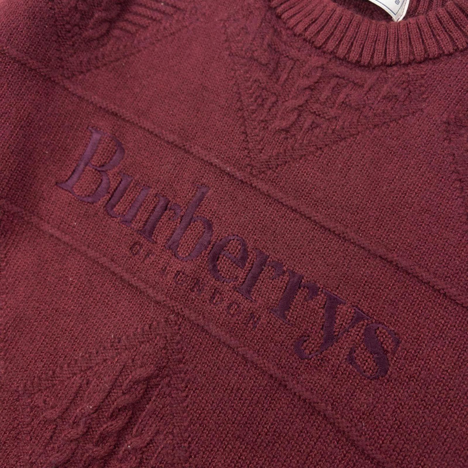Burberry Vintage 90s Burberry Embroidered Knit Jumper Size XS Size US XS / EU 42 / 0 - 5 Thumbnail