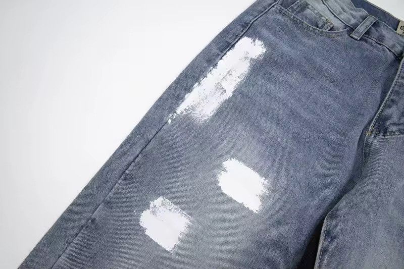 Jean Graffiti Printed Hombre Wide Leg Y2k Distressed Jeans Size US 29 - 4 Thumbnail