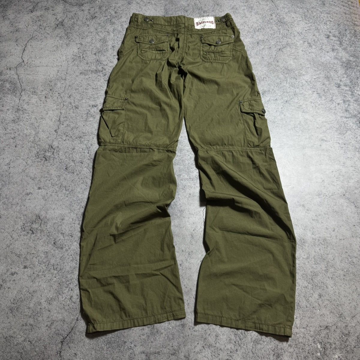 John Galliano NEW Galliano Rare Fighters Club Cargo Pants Size 24" / US 00 / IT 34 - 2 Thumbnail