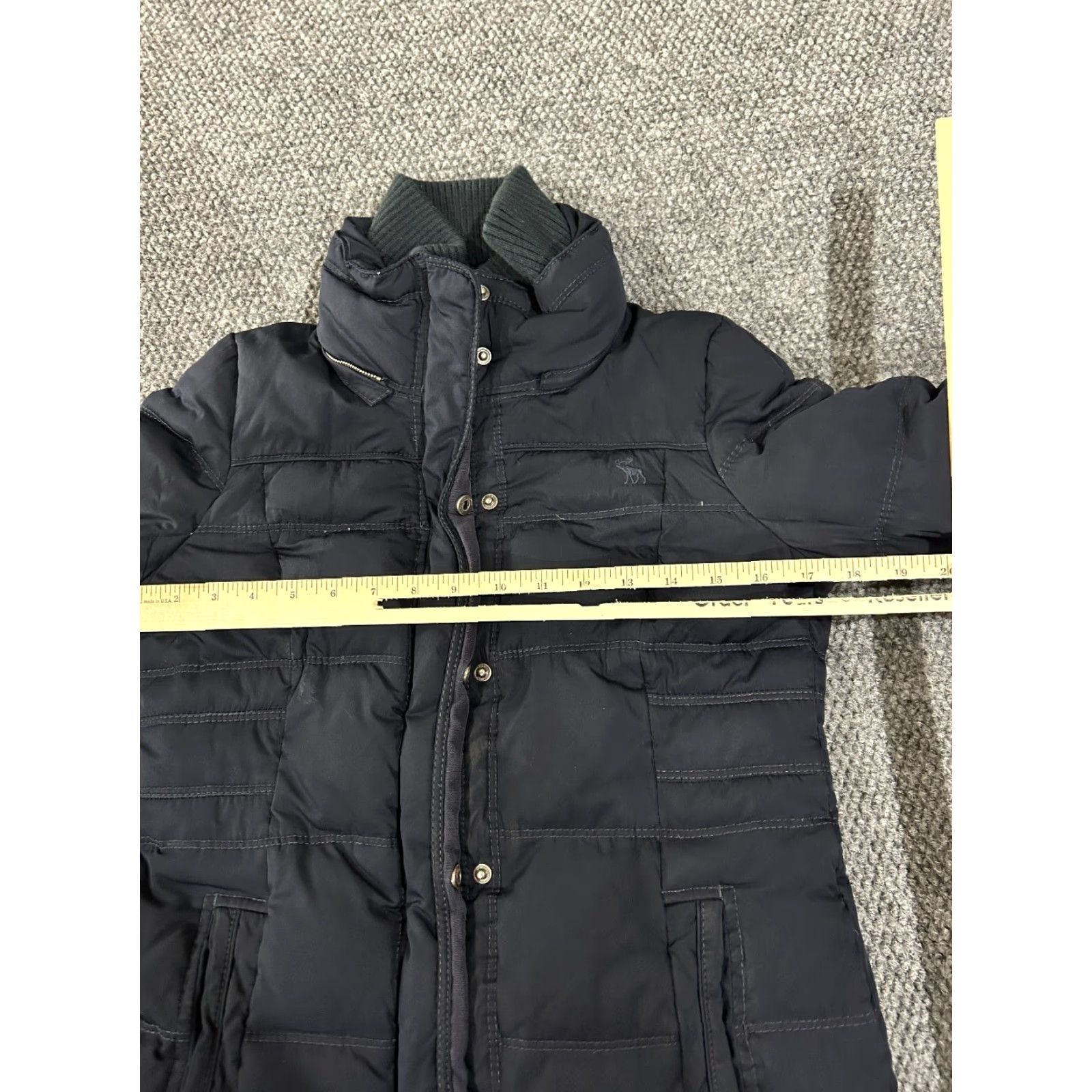Abercrombie & Fitch Abercrombie & Fitch Jacket Womens S Blue Insulated Down Puffer - Quilted, Long Sleeve, Mid-Length, Softshell, Casual, Fall Winter Spring, Regular Fit Size S / US 4 / IT 40 - 4 Thumbnail